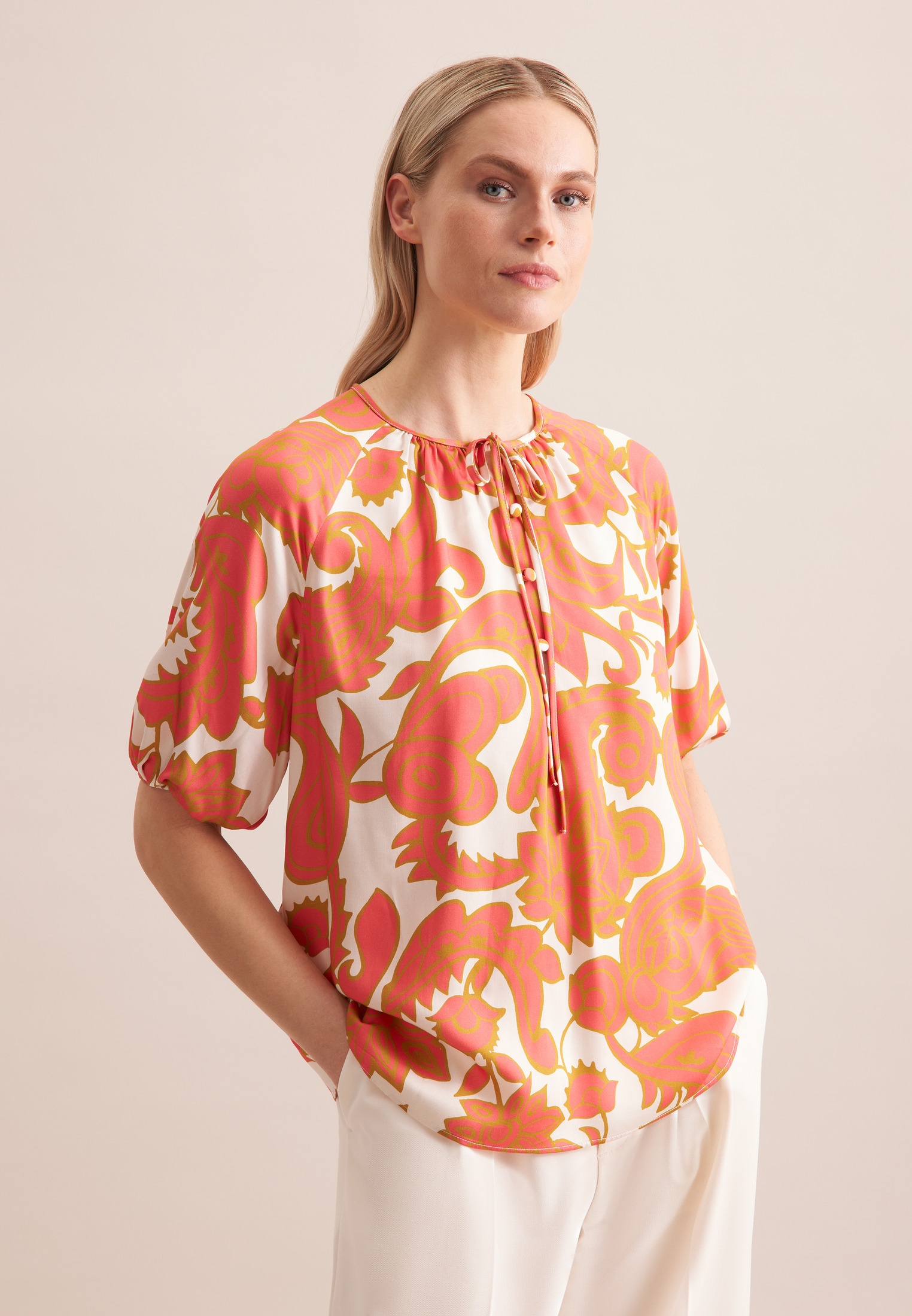 seidensticker Shirtbluse "Schwarze Rose", 1/2 Rundhals Paisley günstig online kaufen