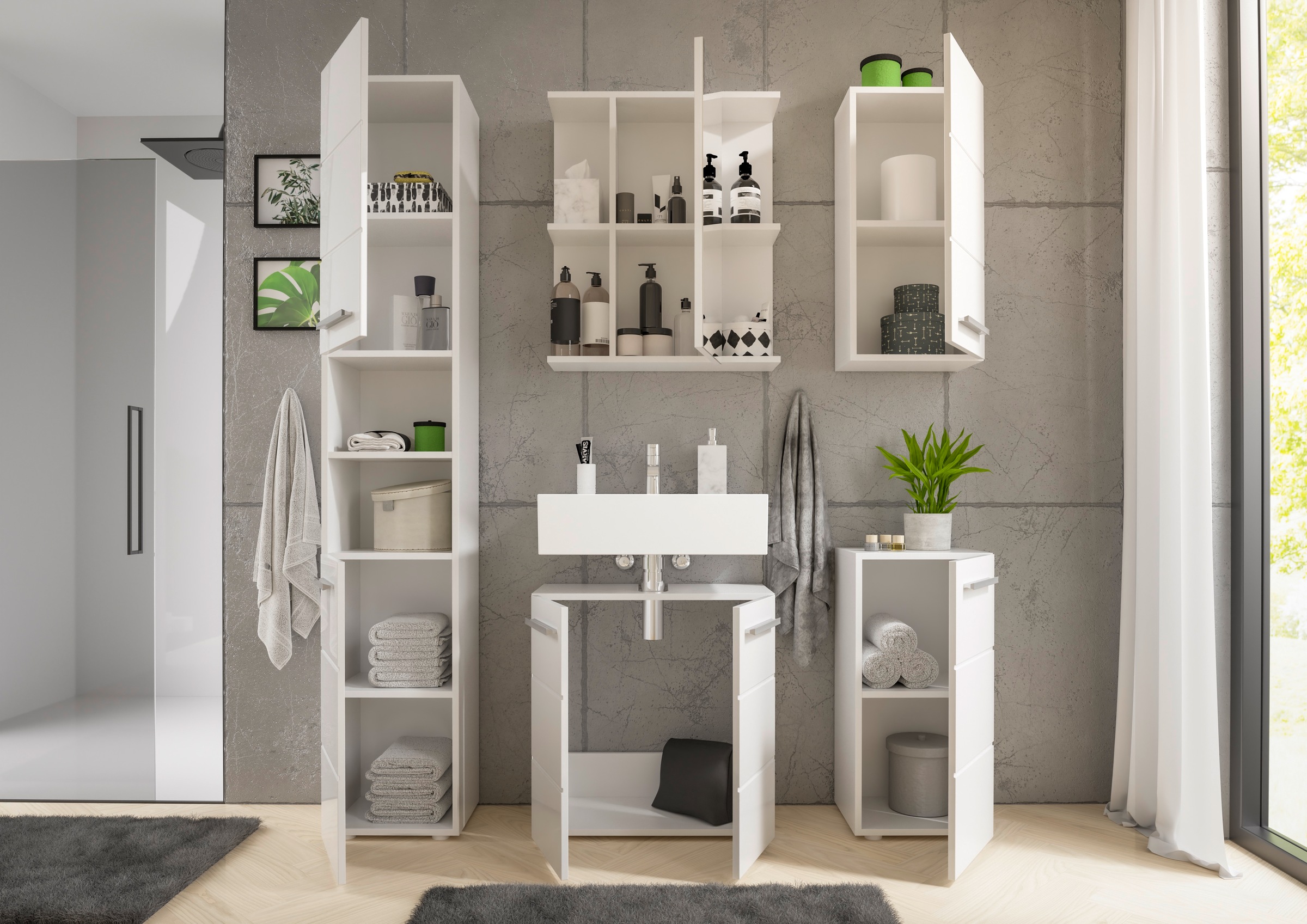 BASIC by Balculina Spiegelschrank »Mandi« 1 Stk. tlg. Breite 60cm, hochglanz Front