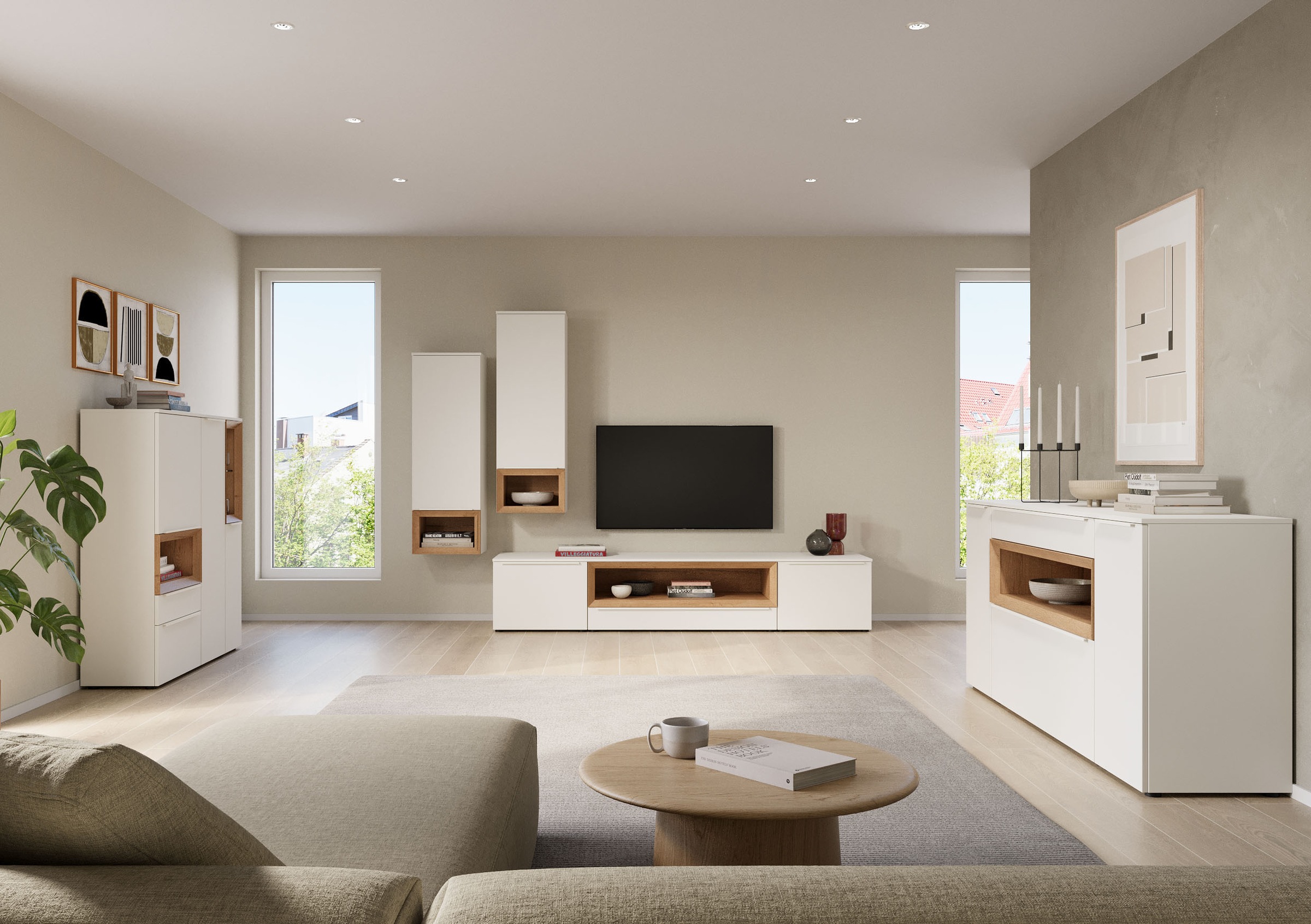 nobilia® Wohnzimmer-Set »Case, variabel montierbar« 3 Stk. tlg.