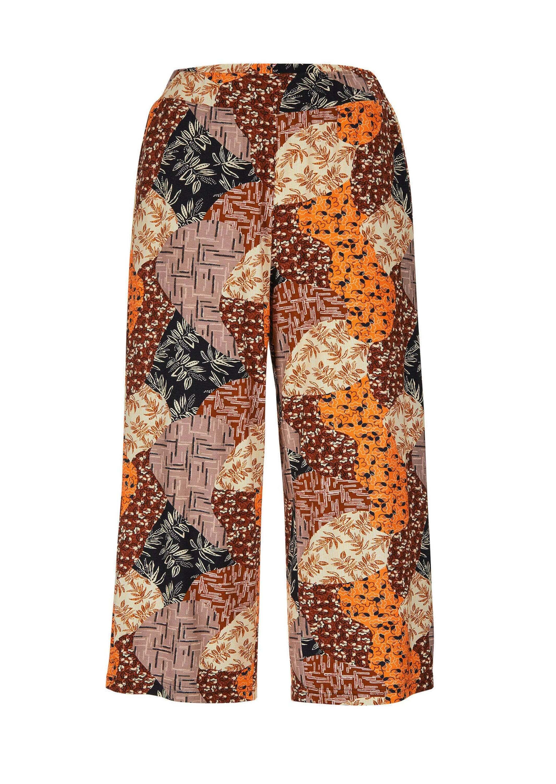GOLDNER Schlupfhose "Kurzgröße Sommerhose VERA mit Mustermix Print" Seitennahttaschen