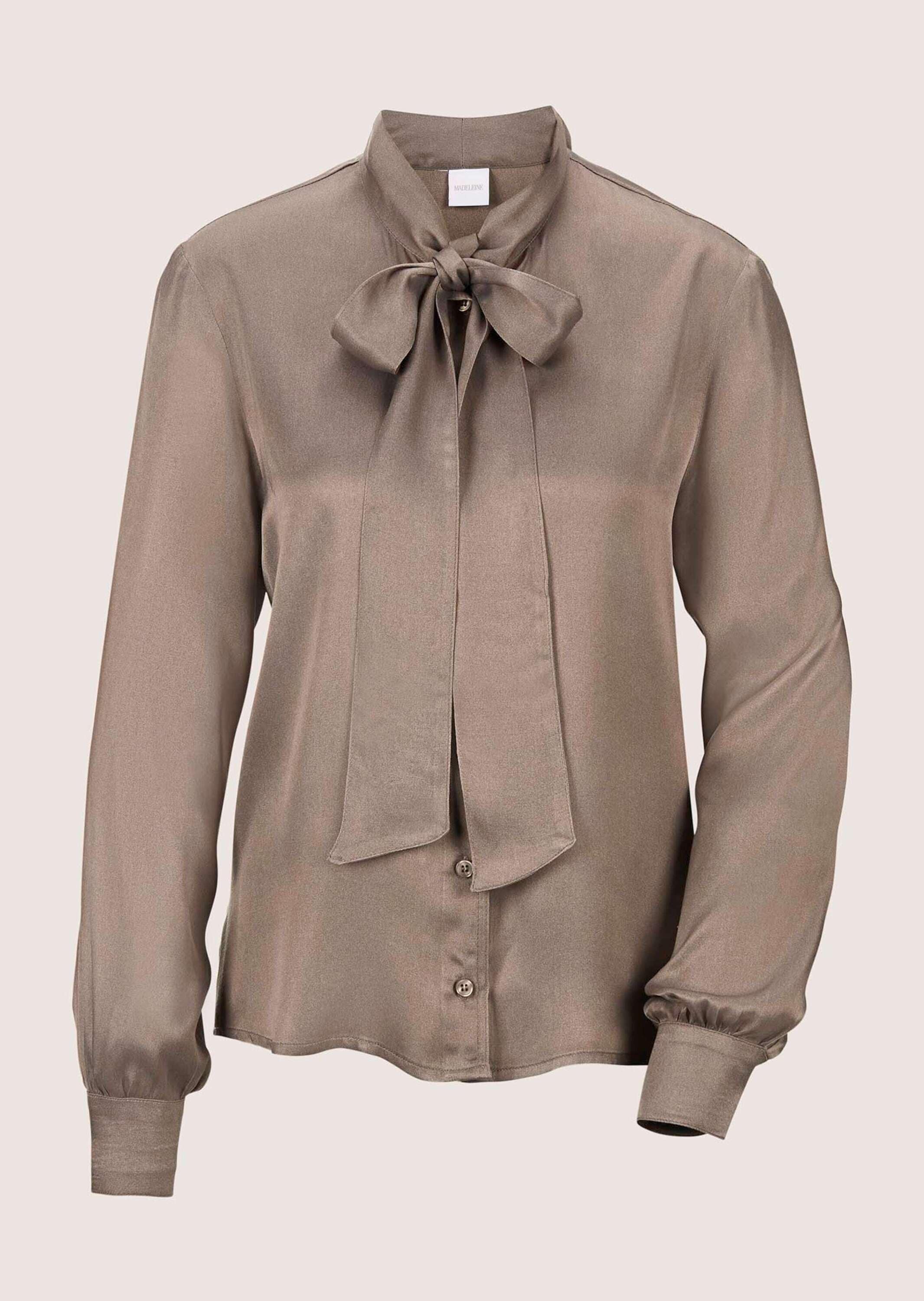 MADELEINE Langarmbluse "Bluse Satinbluse mit Schluppe" günstig online kaufen