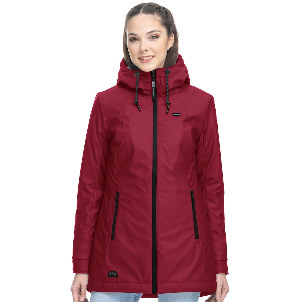 Ragwear Regenjacke »ZUZKA RAINY O«, mit Kapuze, Wasserabweisender Regenparka