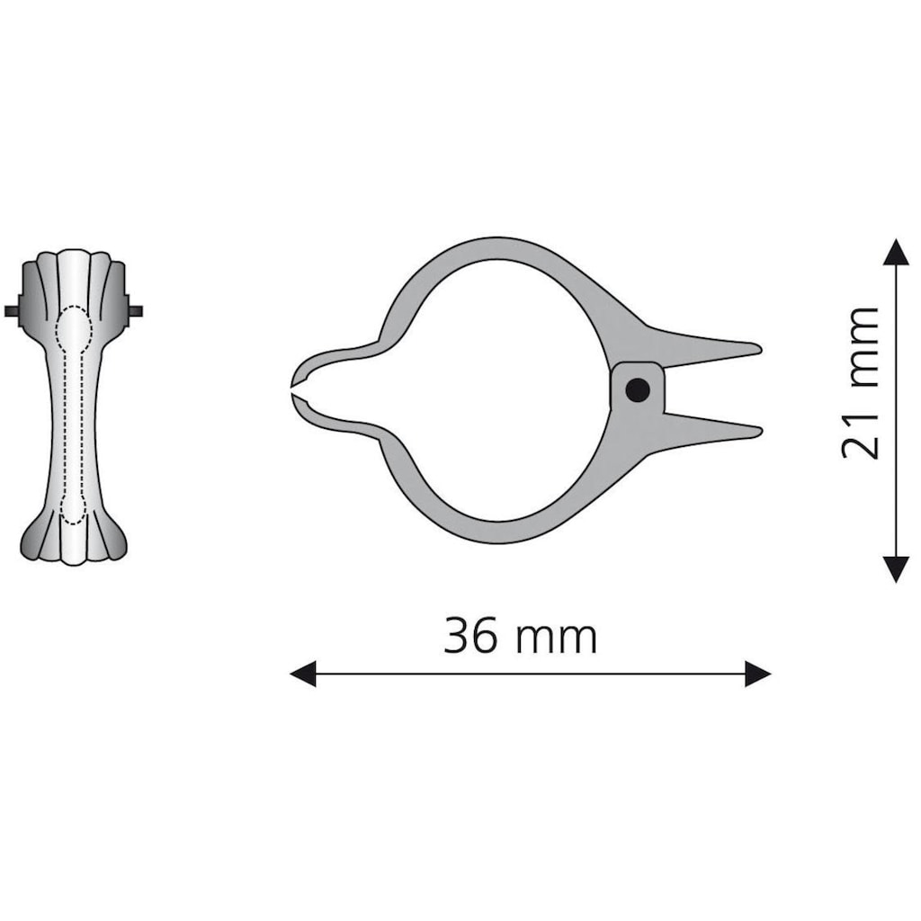 Liedeco Dekoklammer, (Packung, 8 St.)