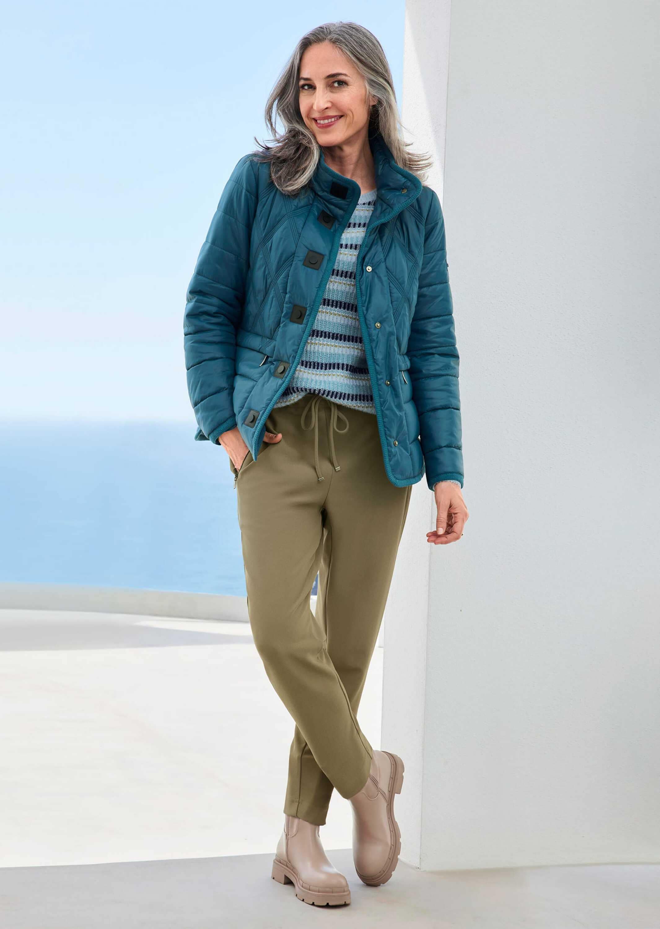 GOLDNER Kurzjacke »Steppjacke mit dekorativen Druckknöpfen«