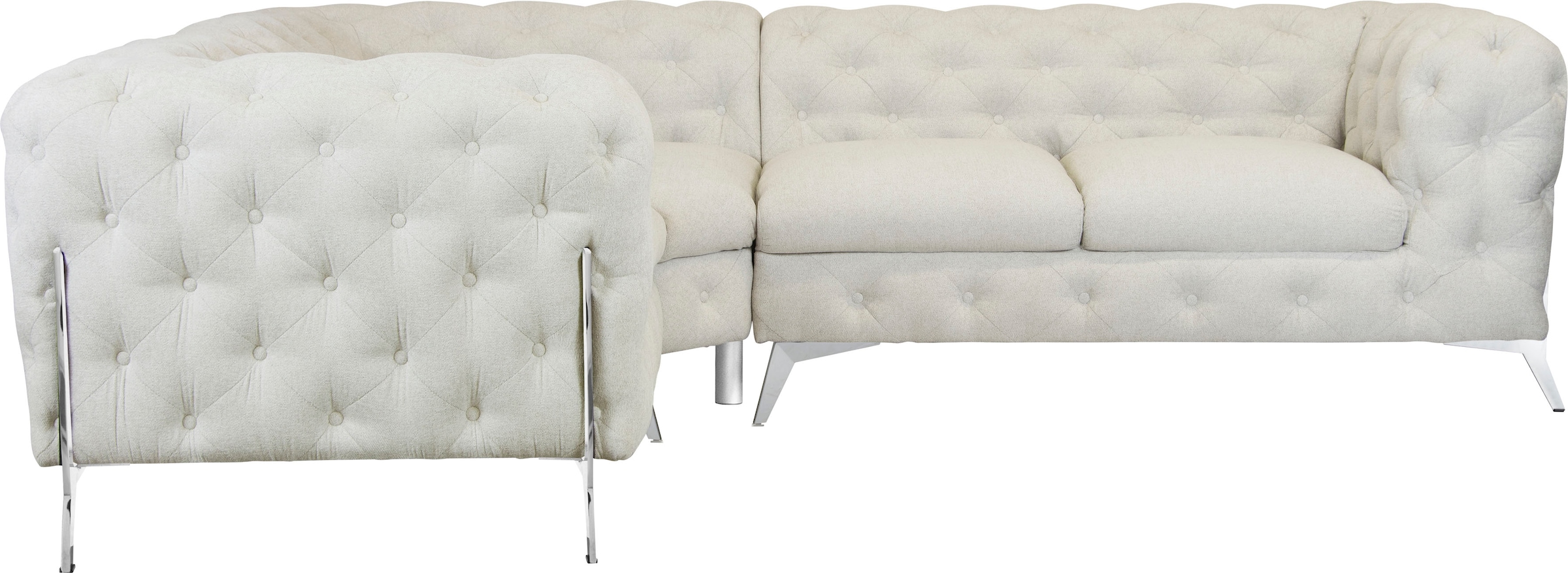 Home affaire Chesterfield-Sofa "Amaury L-Form" moderne Chersterfield-Optik, günstig online kaufen