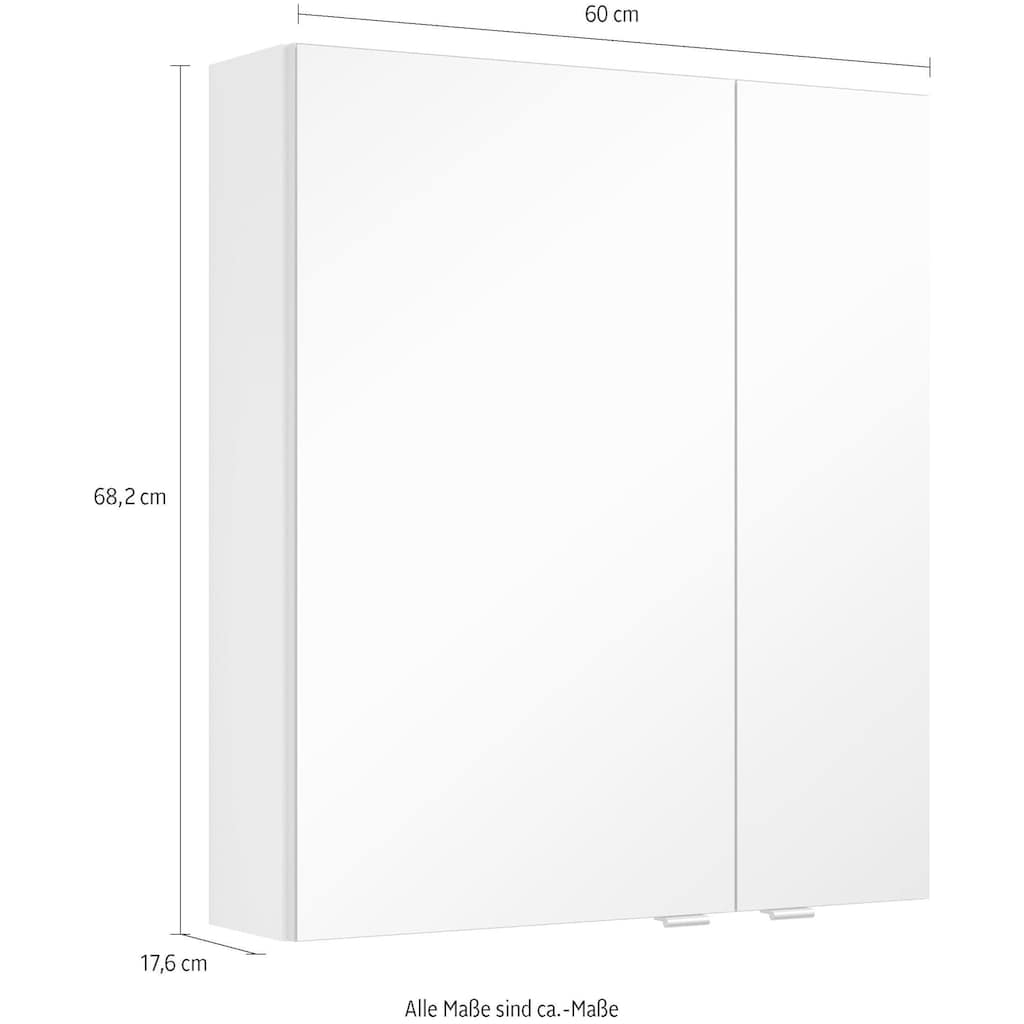 Wohnen Schränke MARLIN Spiegelschrank »3980«, mit doppelseitig verspiegelten Türen, vormontiert 