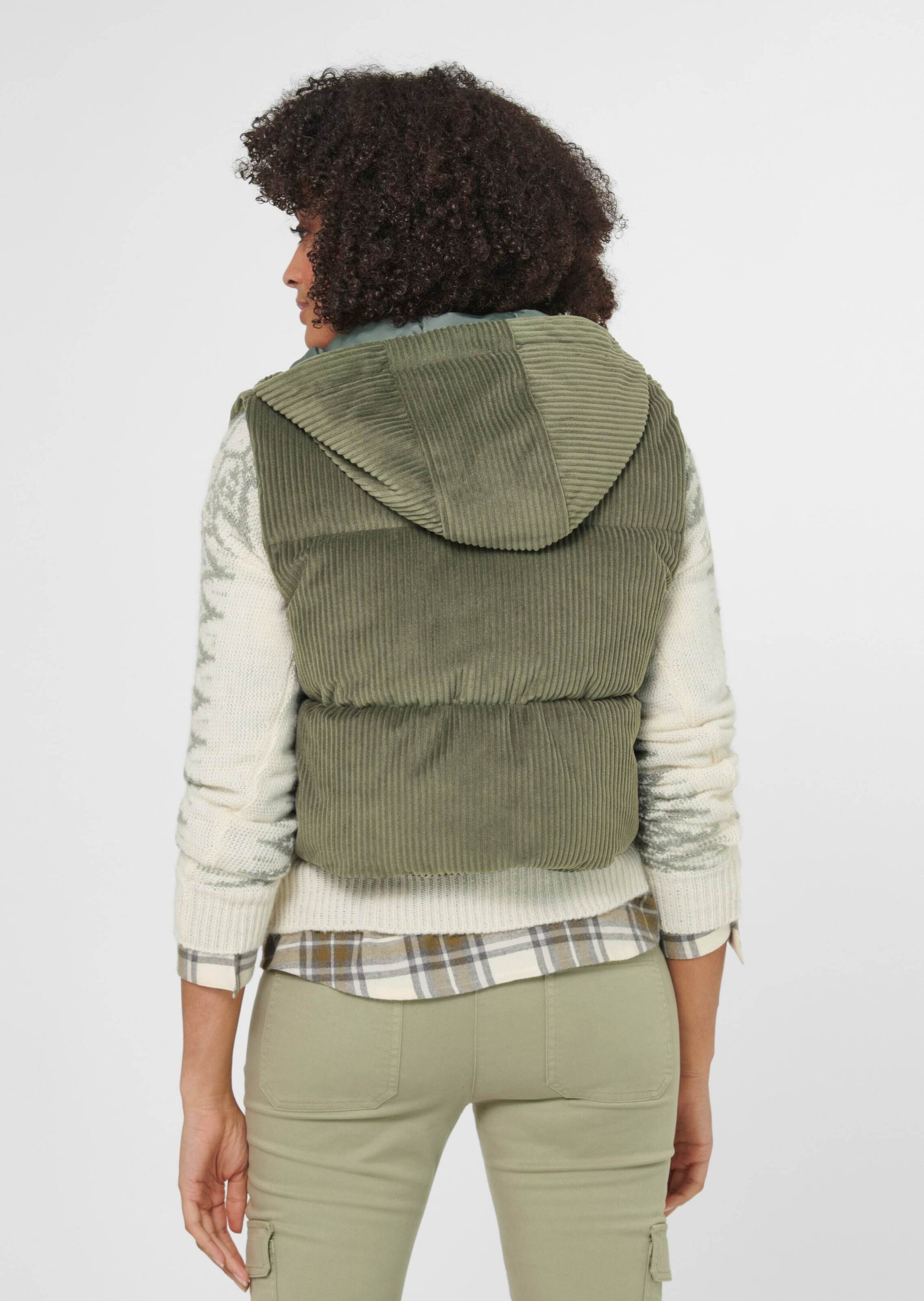 Kurzweste MADELEINE "Weste Weste", Damen, Gr. 44, grün (hellschilf), Obermaterial: 100% Polyester PES., Modern, Westen 3