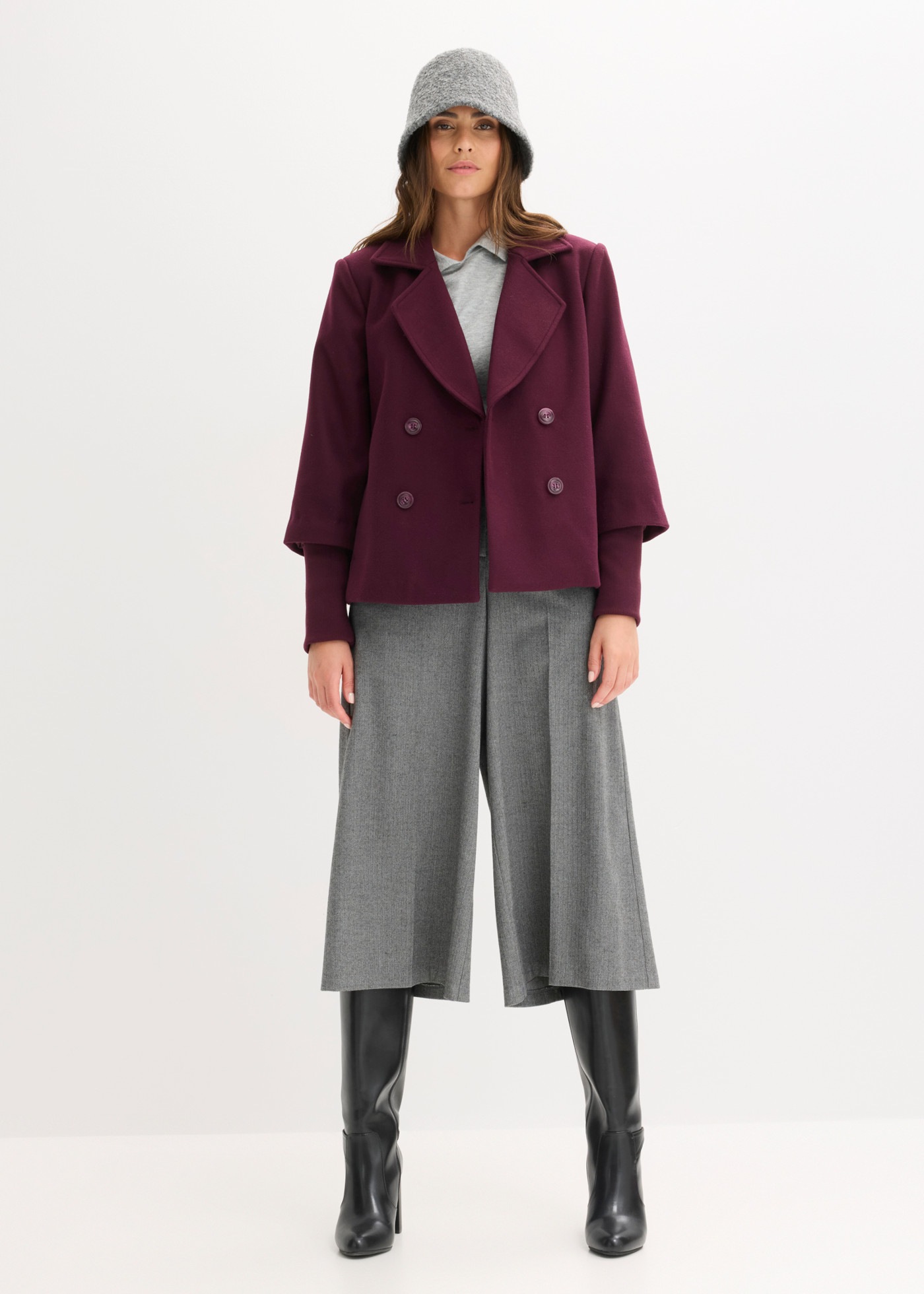 bonprix Cabanjacke mit Reverskragen, Regular Fit, aus Polyester