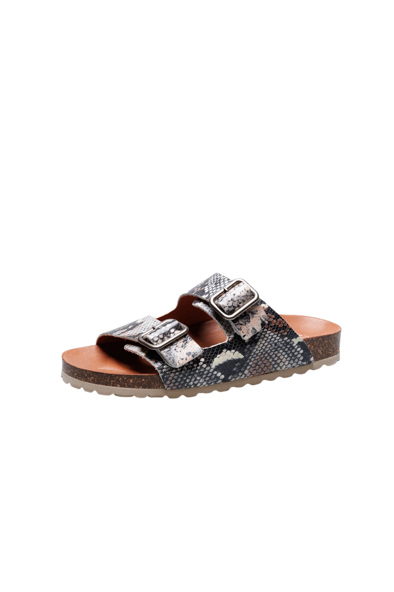 VERBENAS Pantolette Sommerschuh, Hausschuh, Strandschuh in Reptil-Optik