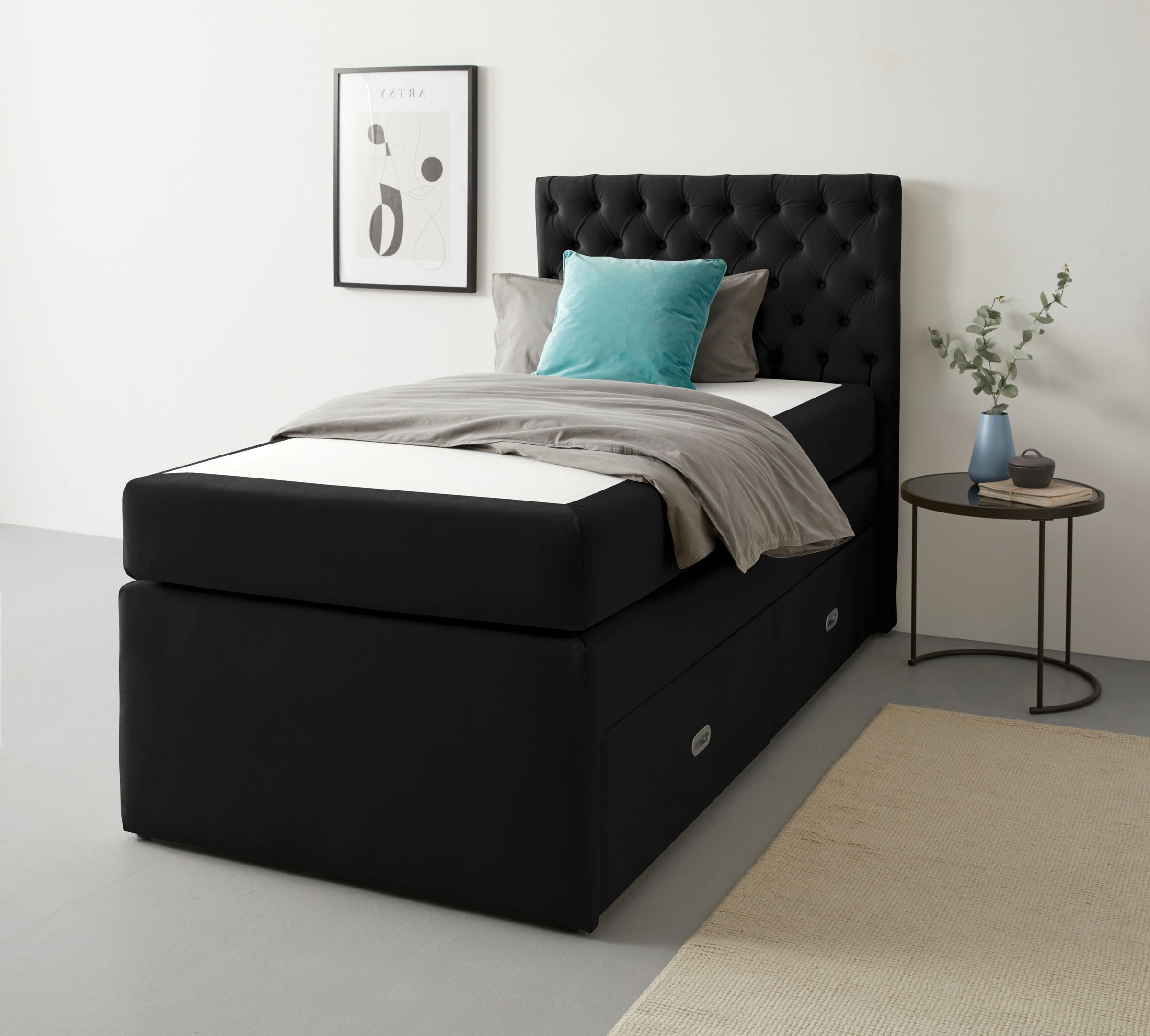 Home affaire Bett "Boxbett Alvi mit Schubladen, Taschen-Federkernmatratze" günstig online kaufen