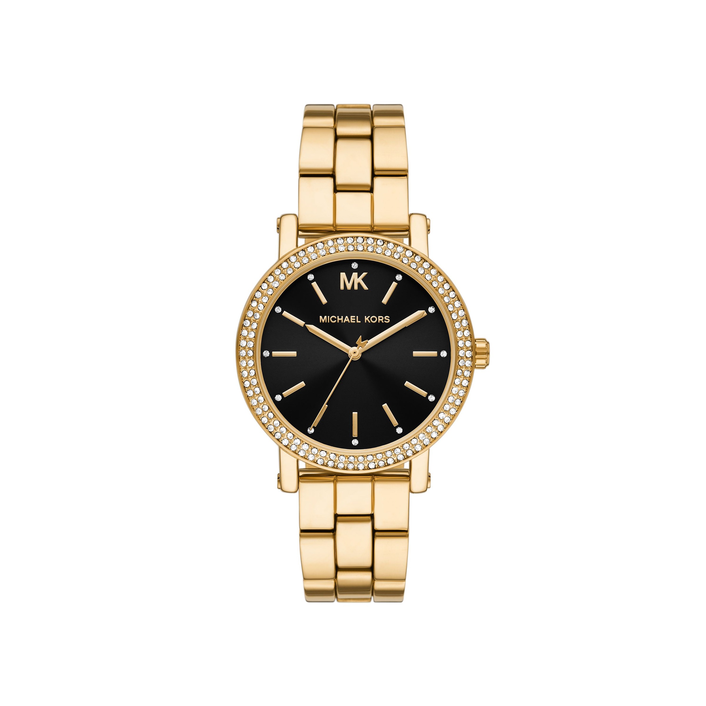 Quarzuhr MICHAEL KORS "COREY", gelbgoldfarben, Armbanduhren, Damen, Quarzuhr, Armbanduhr, Damenuhr, Edelstahlarmband, analog, Glassteine 2