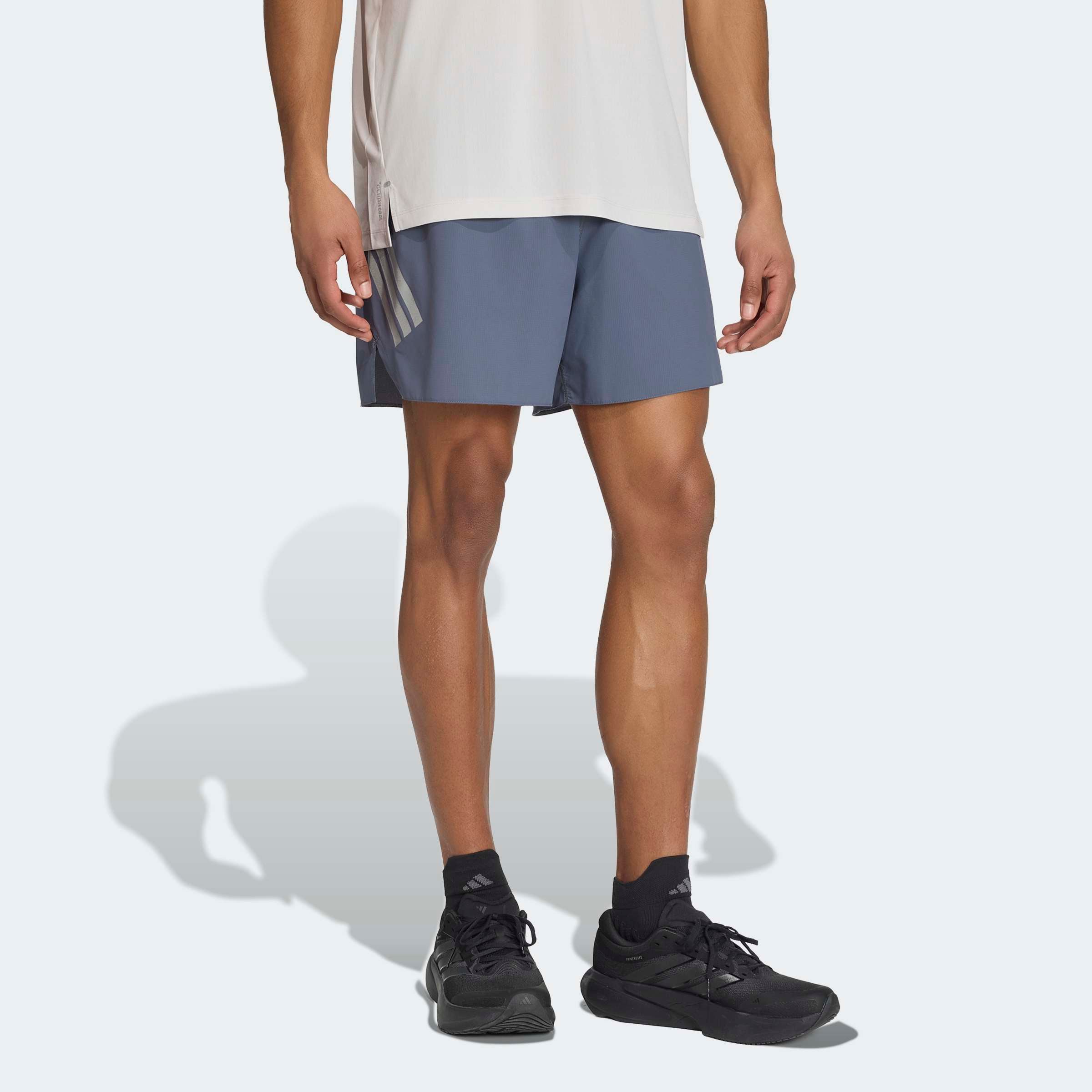Herren Laufshorts "ADI365 FORMOTION"onix, reflective silber, innenbeinlänge ca. 18 cm, Gr. S, ADIDAS PERFORMANCE, Obermaterial: 100% Polyester, Hosen