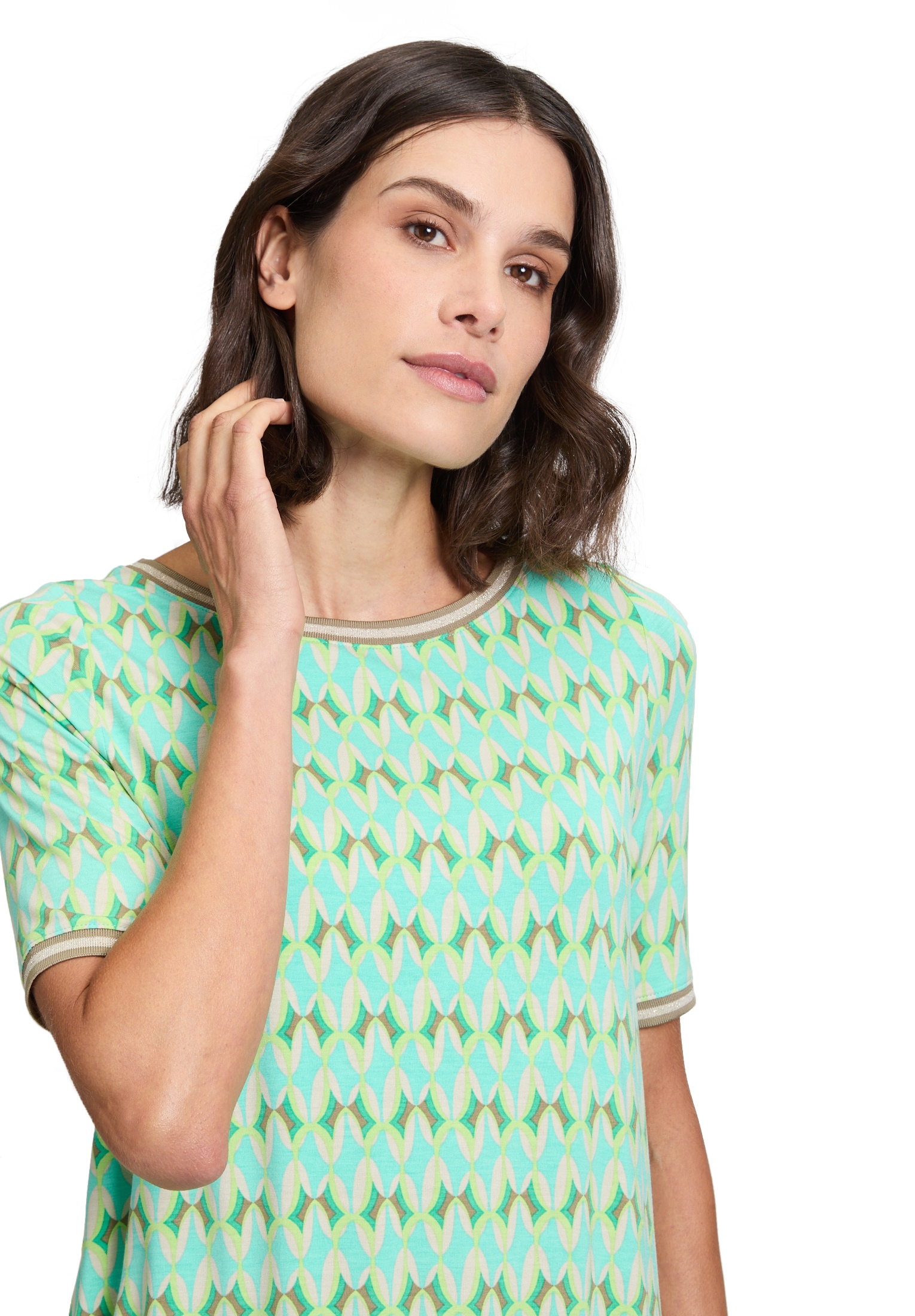Betty Barclay Kurzarmshirt »Betty Barclay Damen Casual-Shirt mit Tunnelzug«, (1 tlg.), Rippbündchen