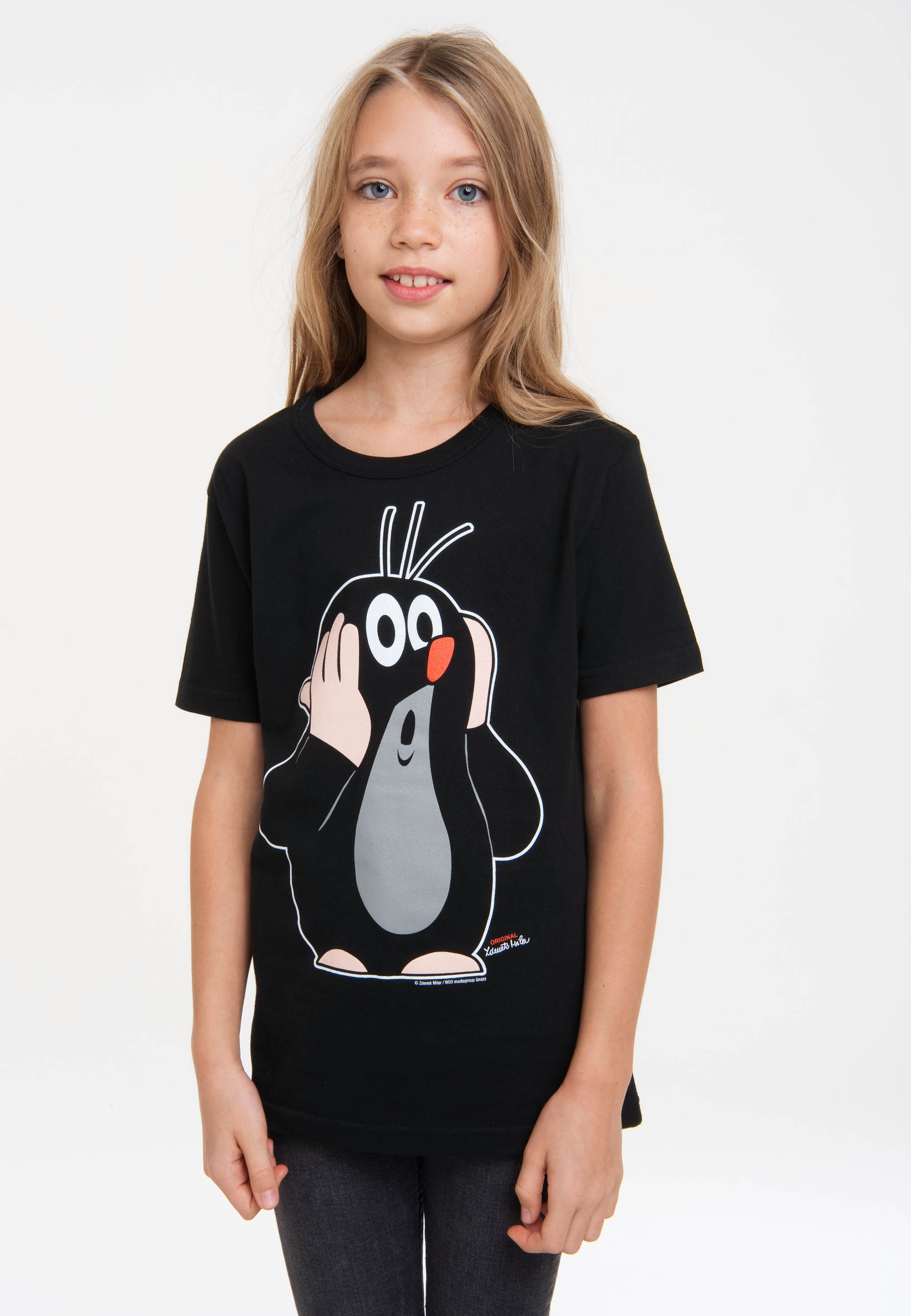 LOGOSHIRT T-Shirt »Der lizenziertem | Print online bestellen BAUR kleine mit Maulwurf«