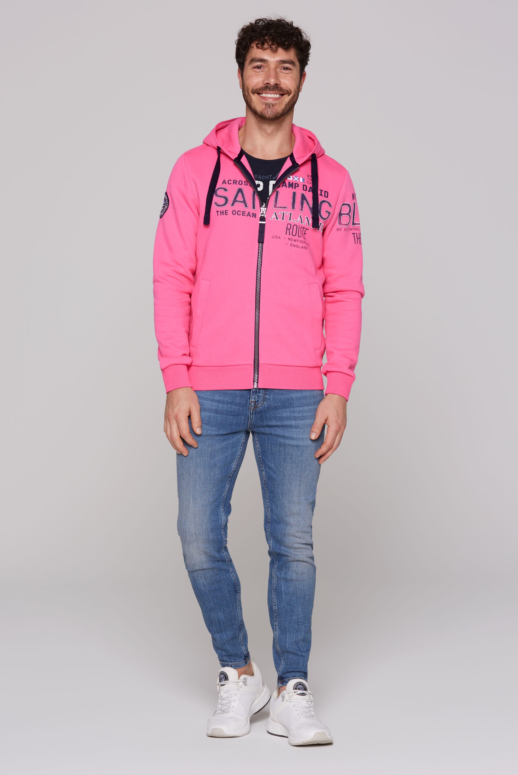 CAMP DAVID Kapuzensweatjacke, mit weicher Innenseite