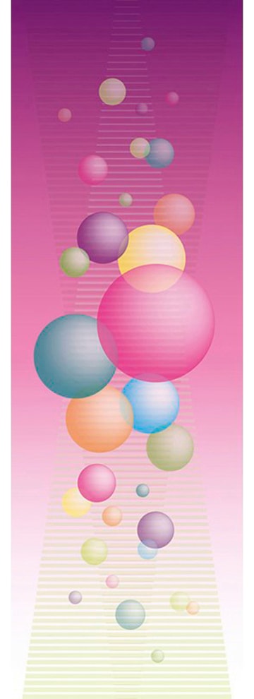 Architects Paper Fototapete "Spherical", Grafik Tapete Kreise Bunt Pink Panel 1,00m x 1,80m