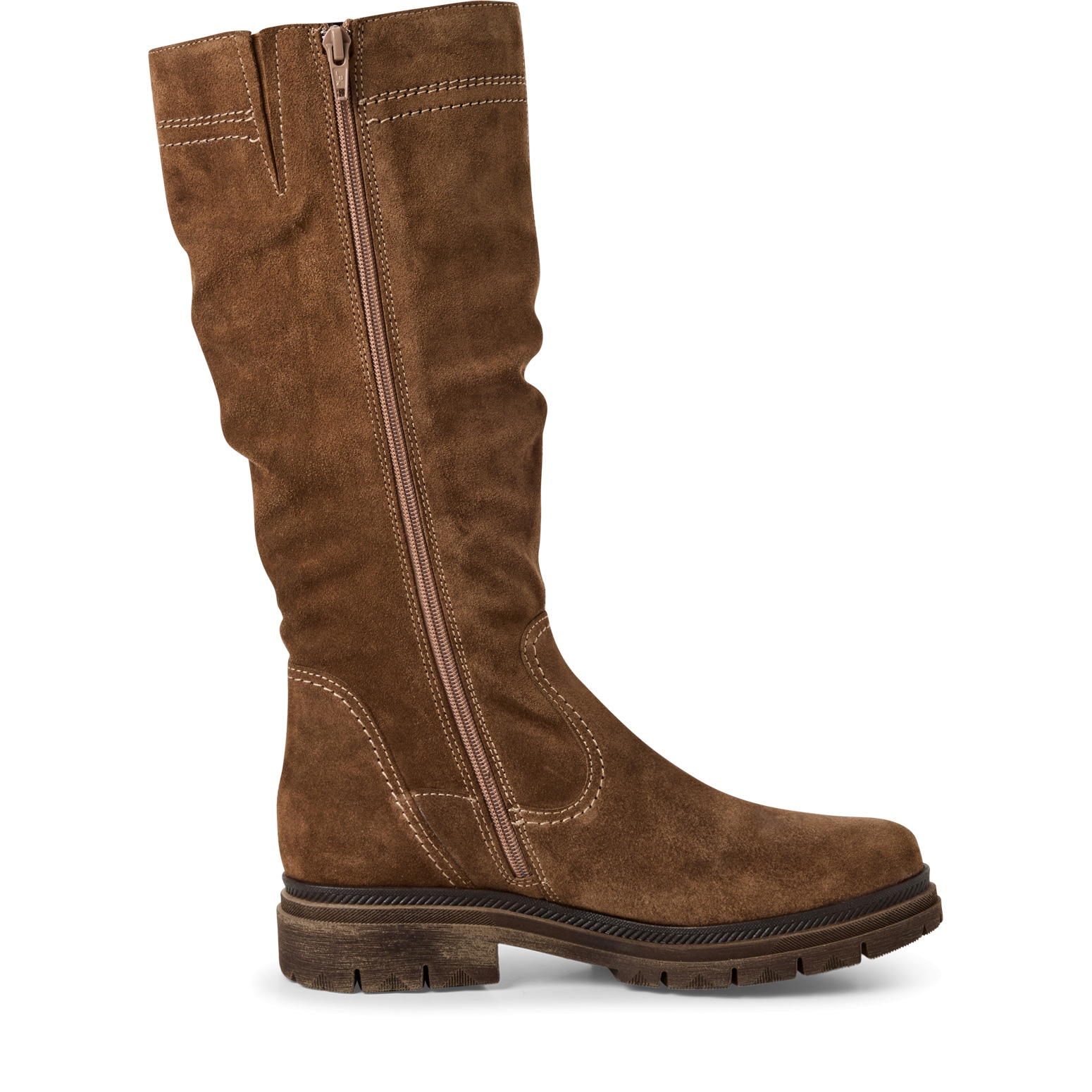 Tamaris Stiefel, Blockabsatz, Langschaftstiefel mit slouchy Falten am Schaft
