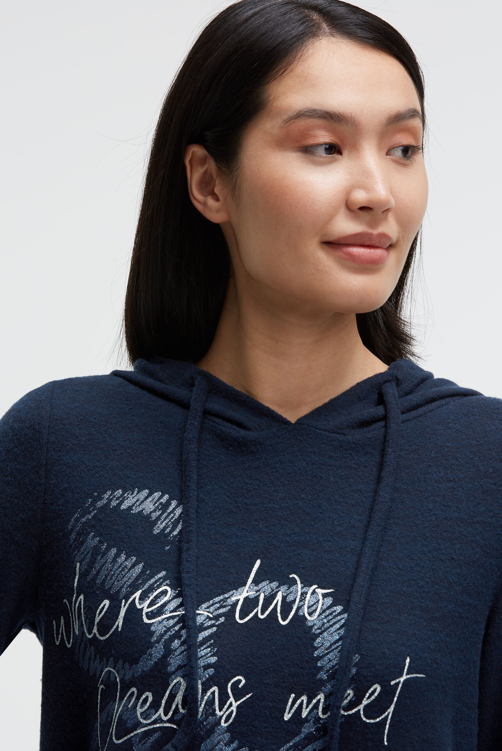 SOCCX Kapuzenpullover aus Flauschstrick