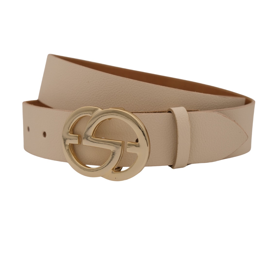 Ledergürtel ANNAMATONI "AnnaMatoni Ledergürrtel Rio Ledergürrtel Rio", Damen, Gr. TW90 - 105cm Gesamtlänge, beige (creme 105), 100% Leder, Gürtel Ledergürtel