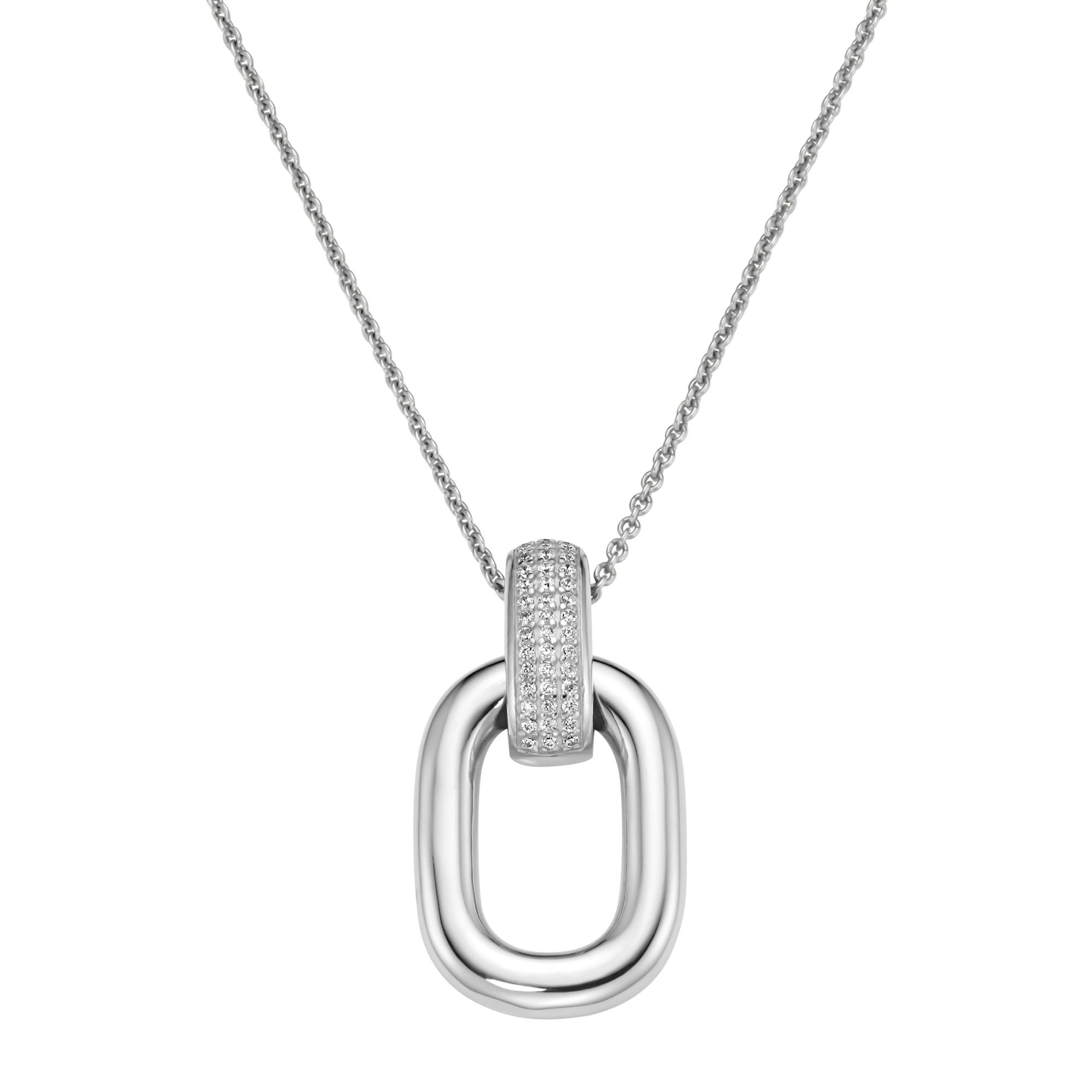 GIORGIO MARTELLO MILANO Kette mit Anhänger »Anhänger mit weißen Zirkonia, Silber 925«