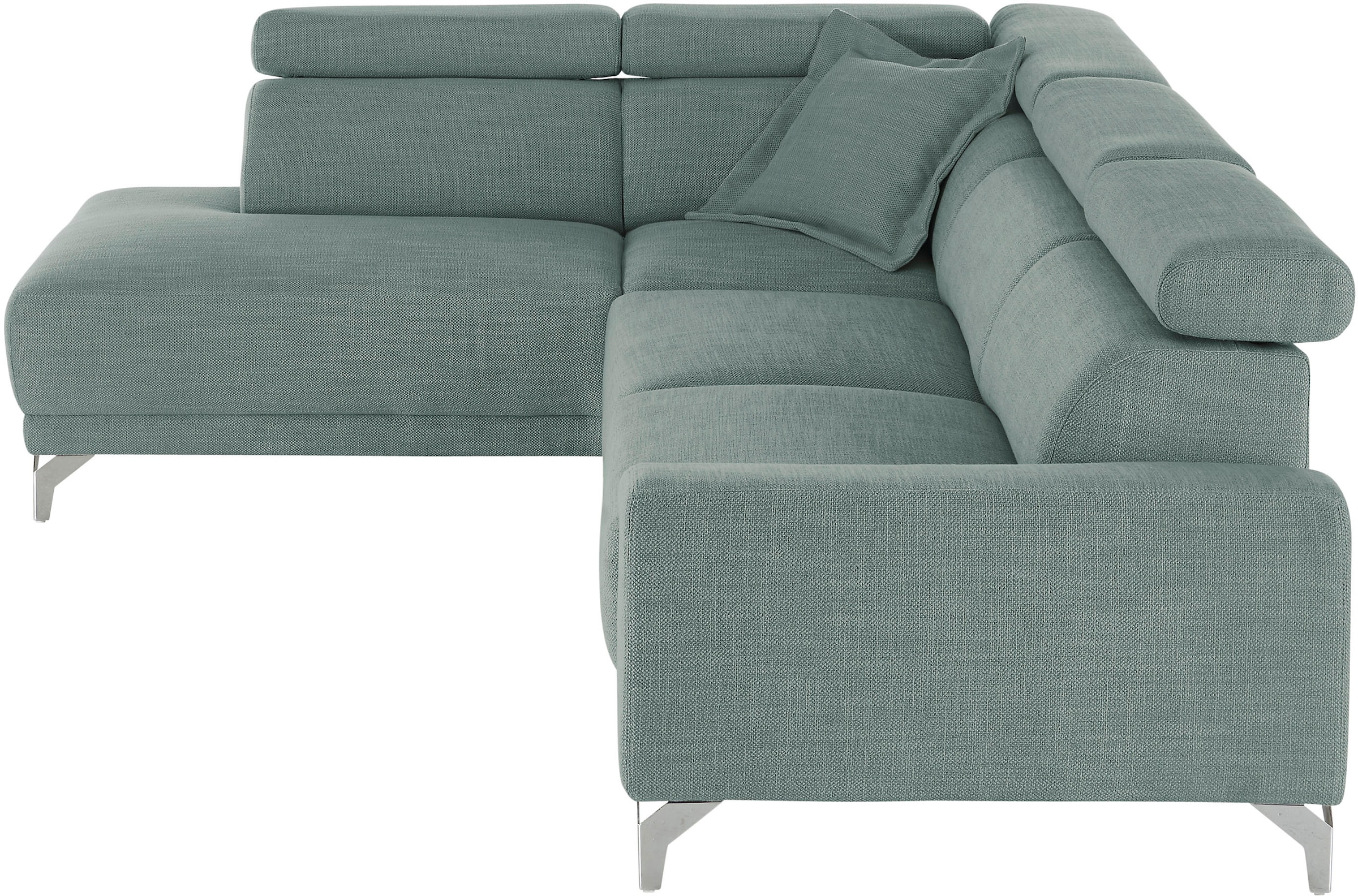 3C Candy Ecksofa »Greve Sofa immer mit manuelle Kopfteilverstellungen, modern, elegant«, wahlweise motorischer Sitzvorzug, bequem und zeitlos, L-Form