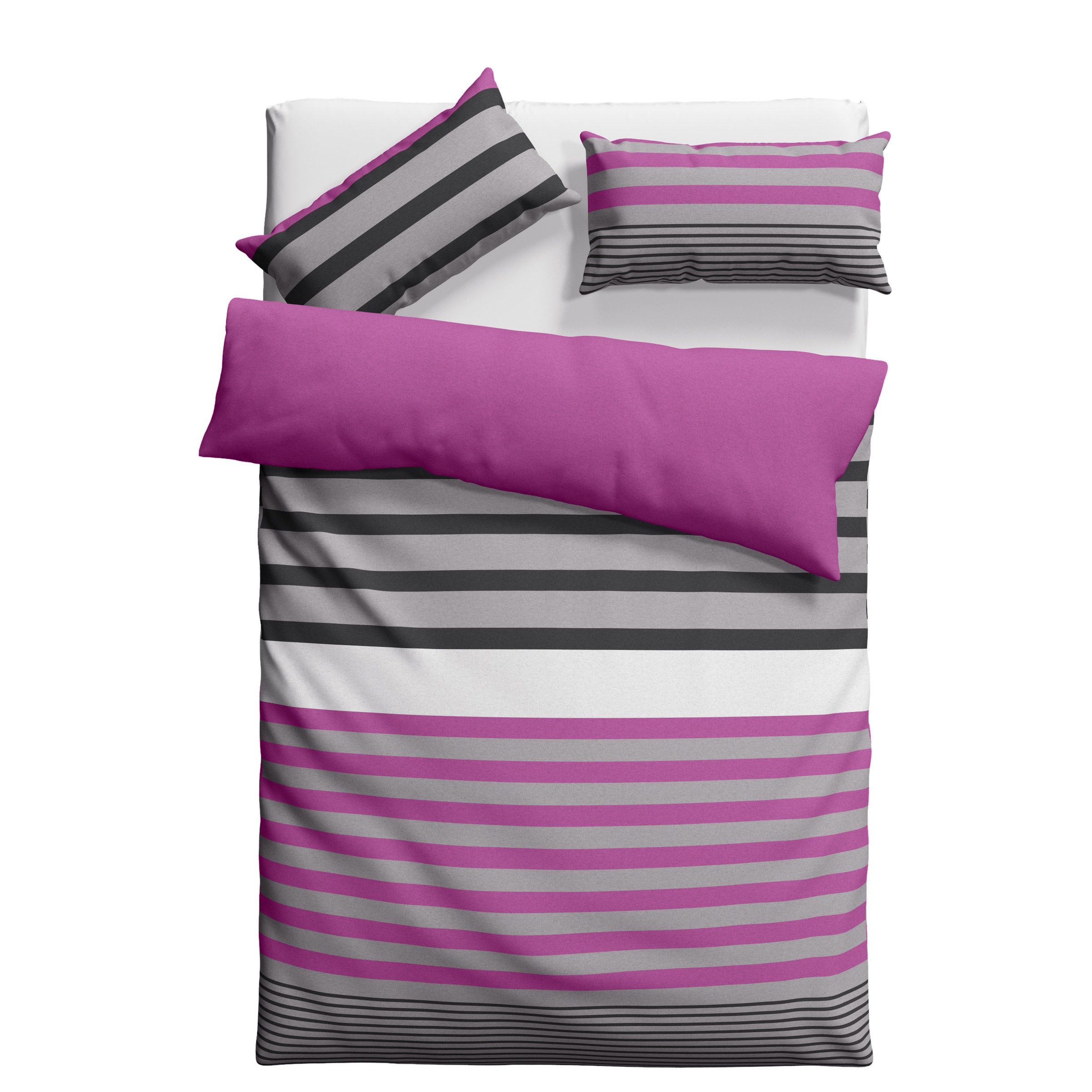 H.I.S Bettwäsche "Majoran" 2 tlg. gestreifte Bettwäsche in verschiedenen Qu günstig online kaufen