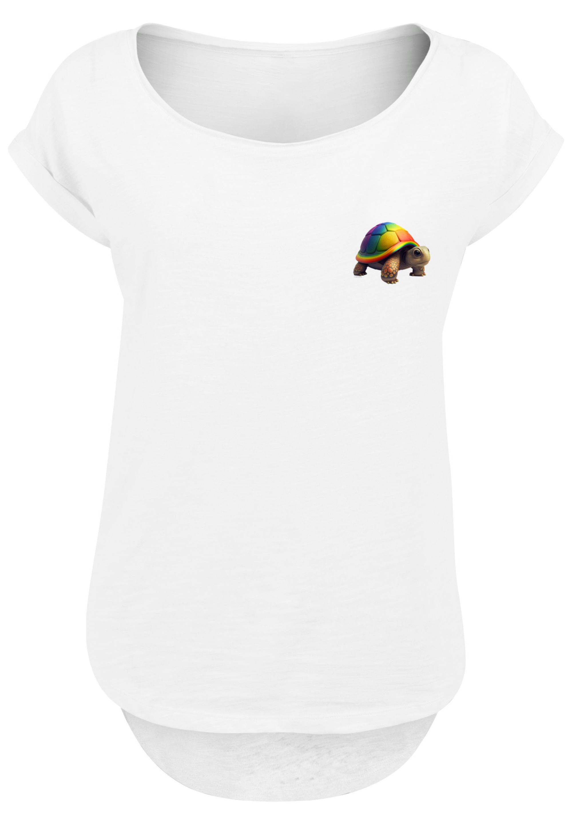 F4NT4STIC T-Shirt »Rainbow Turtle LONG TEE«, Print