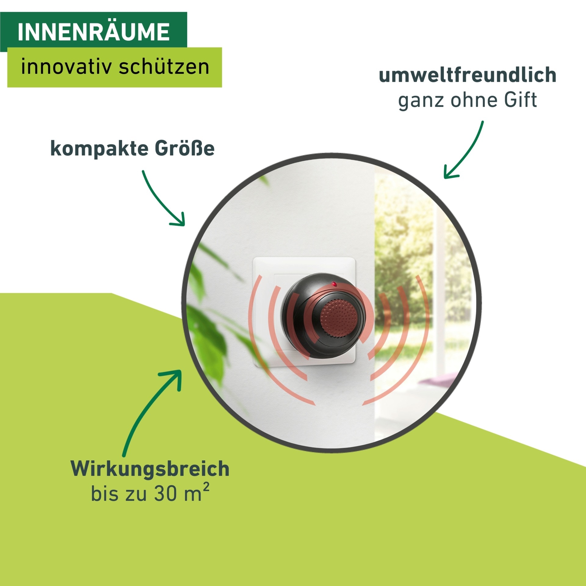 Windhager Insektenabwehrgerät »für Mücken, Mückenabwehr Classic, Mückenstecker« hält Mücken in Innenräumen mithilfe von ultrahohen Tonfrequenzen fern