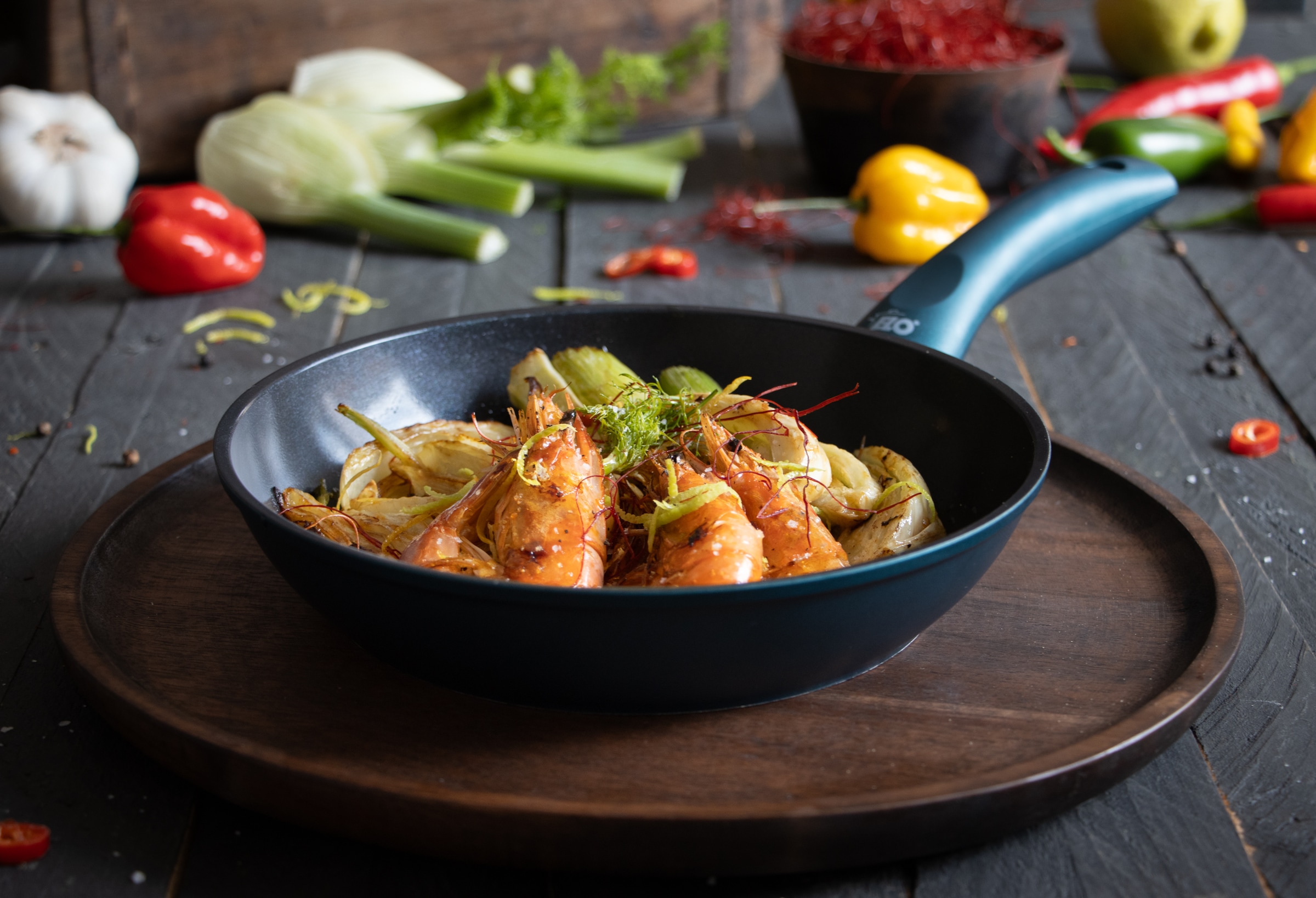 Elo Basic Bratpfanne »Colorio mit farbigem Protektor« Aluminium 1 tlg. türkis mit passendem Pfannenschoner