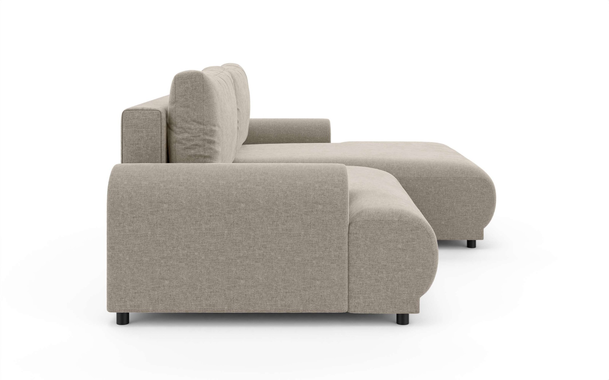 INOSIGN Ecksofa »Marsby, mit Bettfunktion und Bettkasten, Maße: B/H/T 242/65/145 cm«, L-Form mit Wellenunterfederung, Recamiere links oder rechts bestellbar