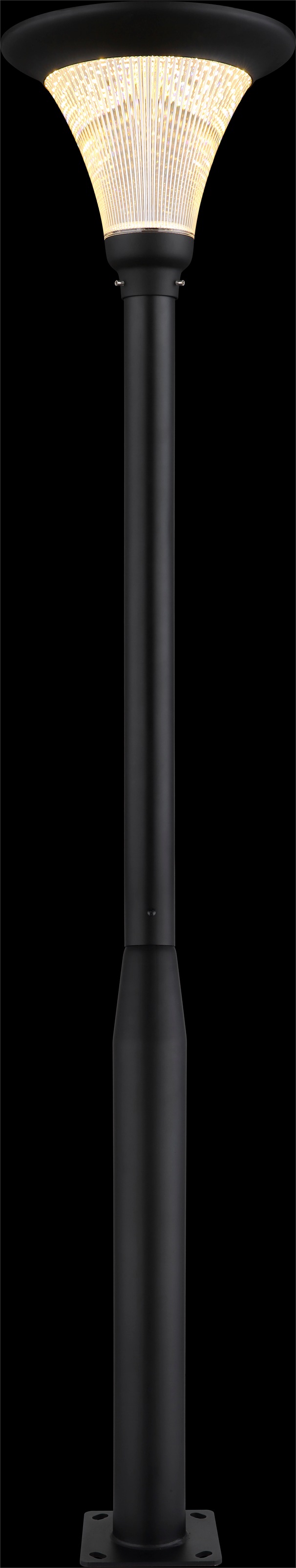 GLOBO LIGHTING LED Solarleuchte »SOLARLEUCHTE ALUMINIUM DRUCKGUSS GRAU, 1XLED« LED-Modul 1 Stk. warmweiß - kaltweiß