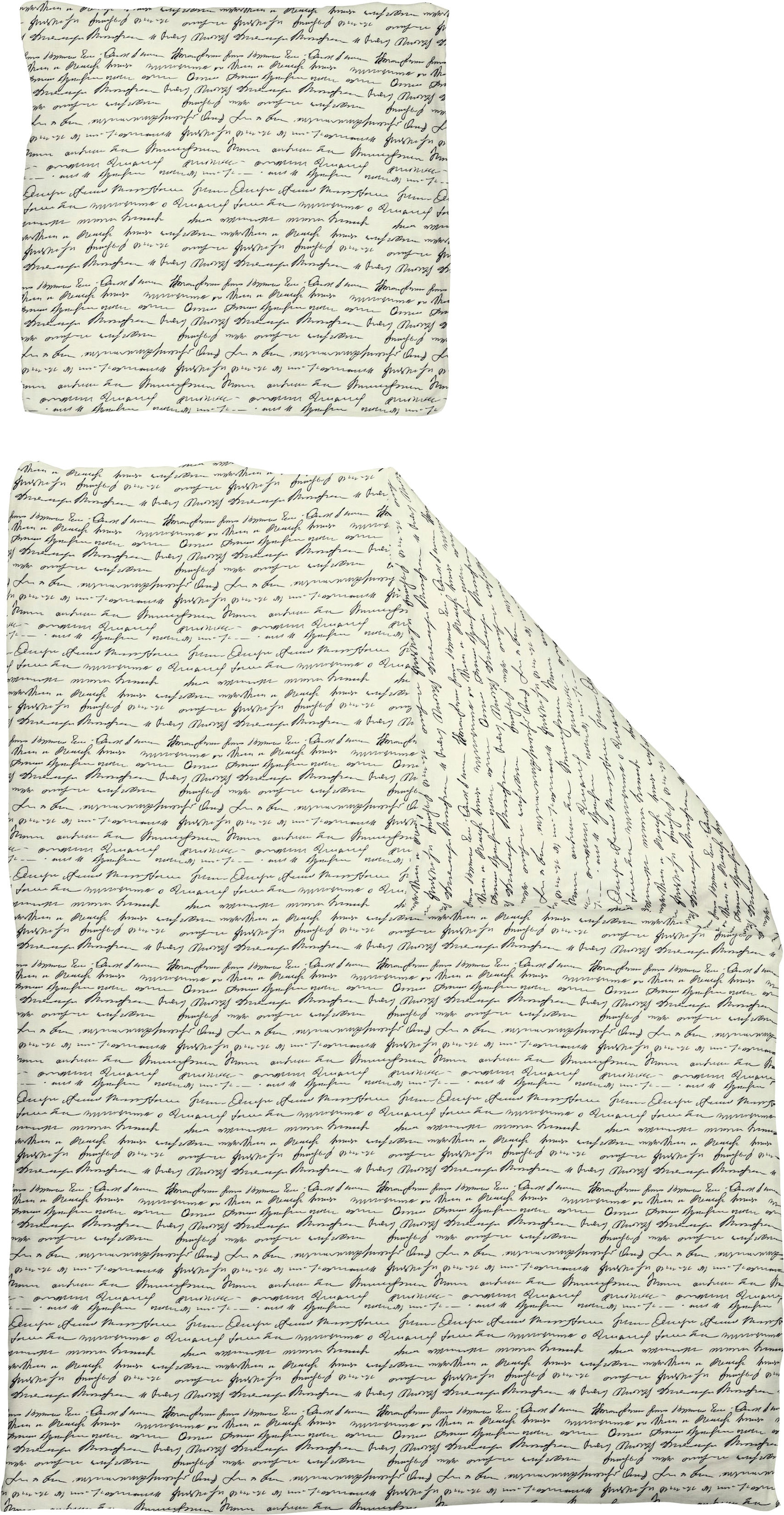 Adam Bettwäsche "Leinenbettwäsche Scribble" 2 Stk. tlg. aus Bio-Baumwolle günstig online kaufen