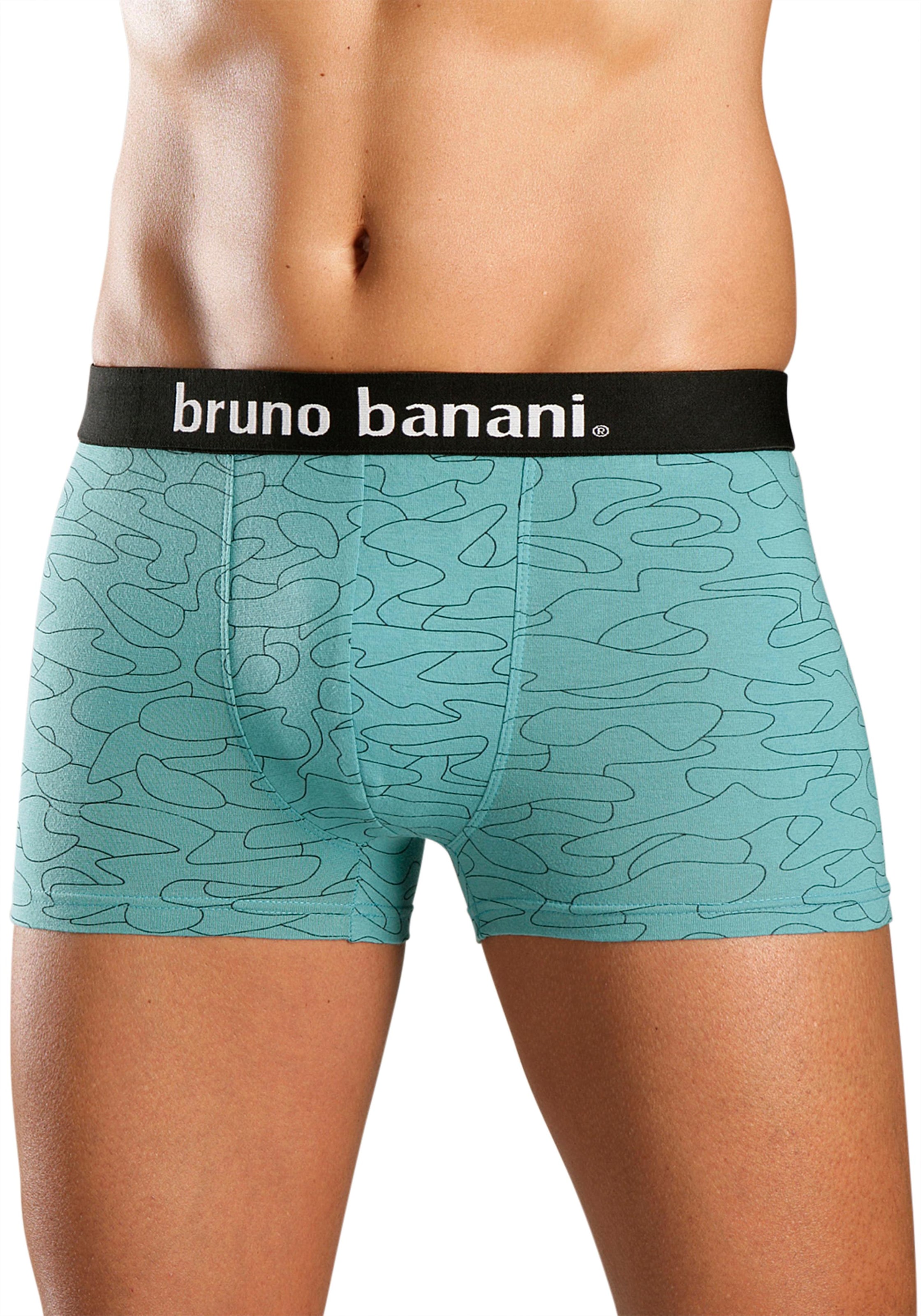 Bruno Banani Boxer, (Packung, 4 St.), mit Kontrast-Webbund