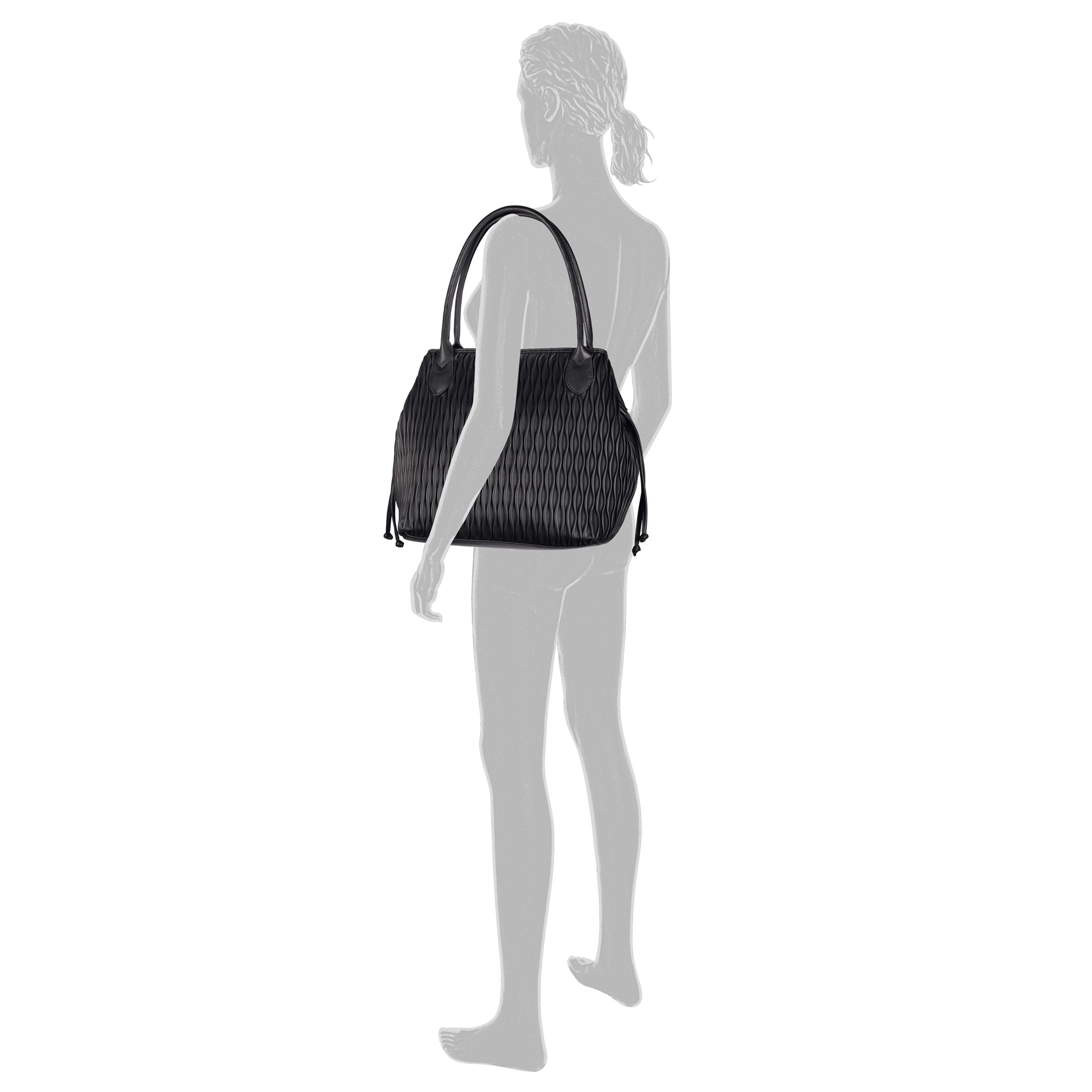 Gabor Shopper »Granada wave«, aus weichem Kunstleder gesmokt in Wellenoptik