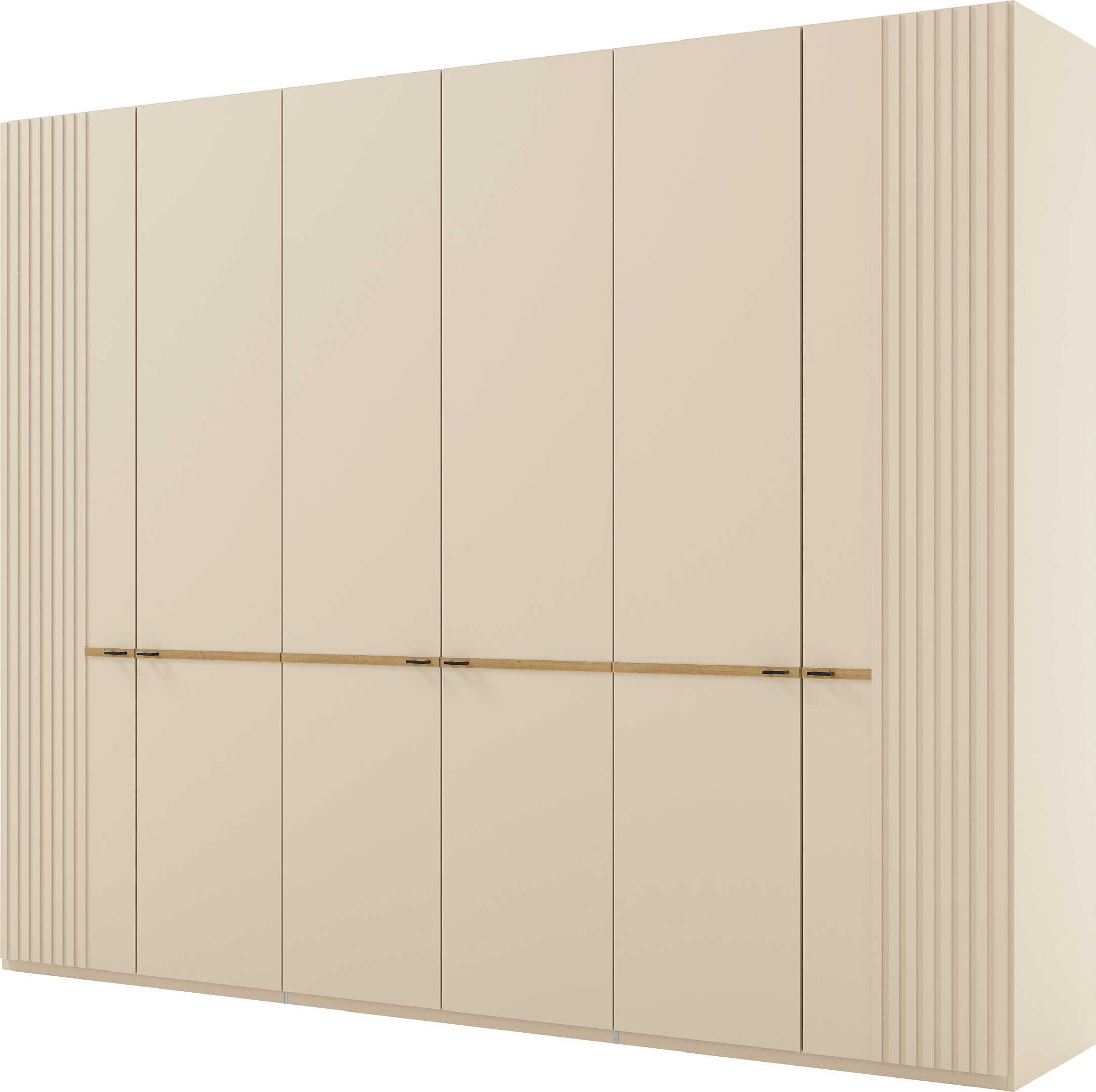 Musterring Kleiderschrank "Isabelle" Lamellen in Korpusfarbe, Griffe in schwarz, versch. Größen und Farben