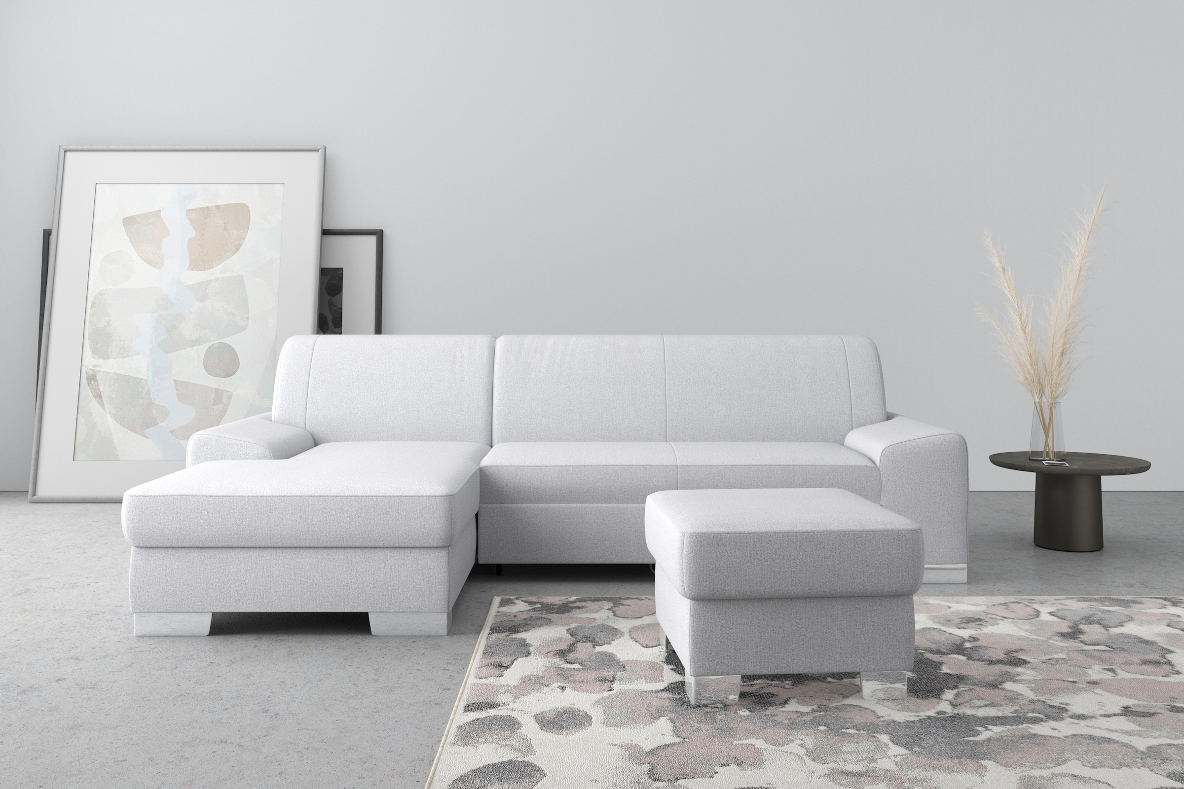 DOMO collection Ecksofa "Anzio L-Form, whlw. Bettfunktion, Federkern, hochw günstig online kaufen