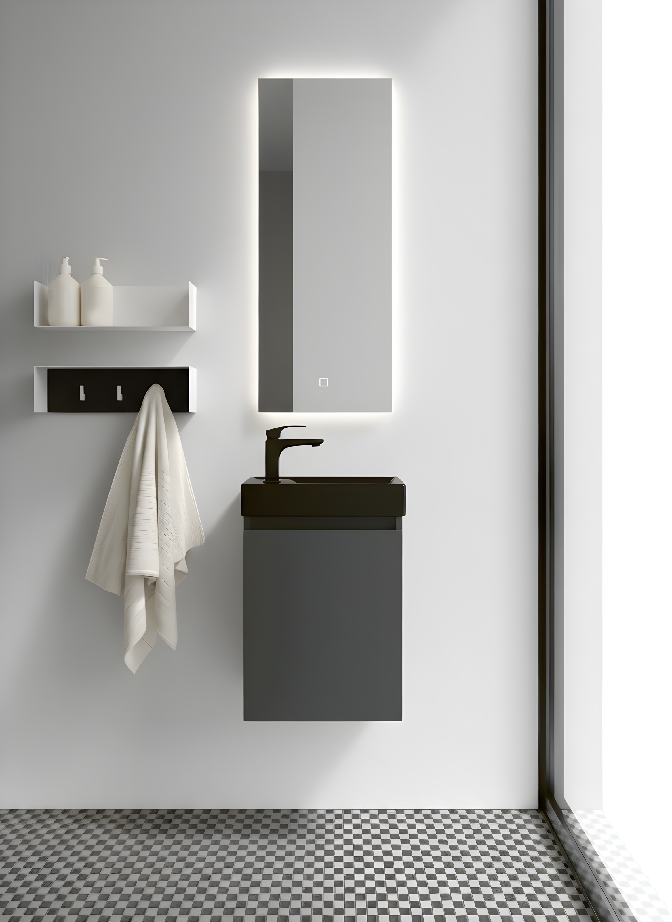 welltime Waschtisch "Mini, Badmöbel, Waschtischunterschrank inkl. Waschbeck günstig online kaufen