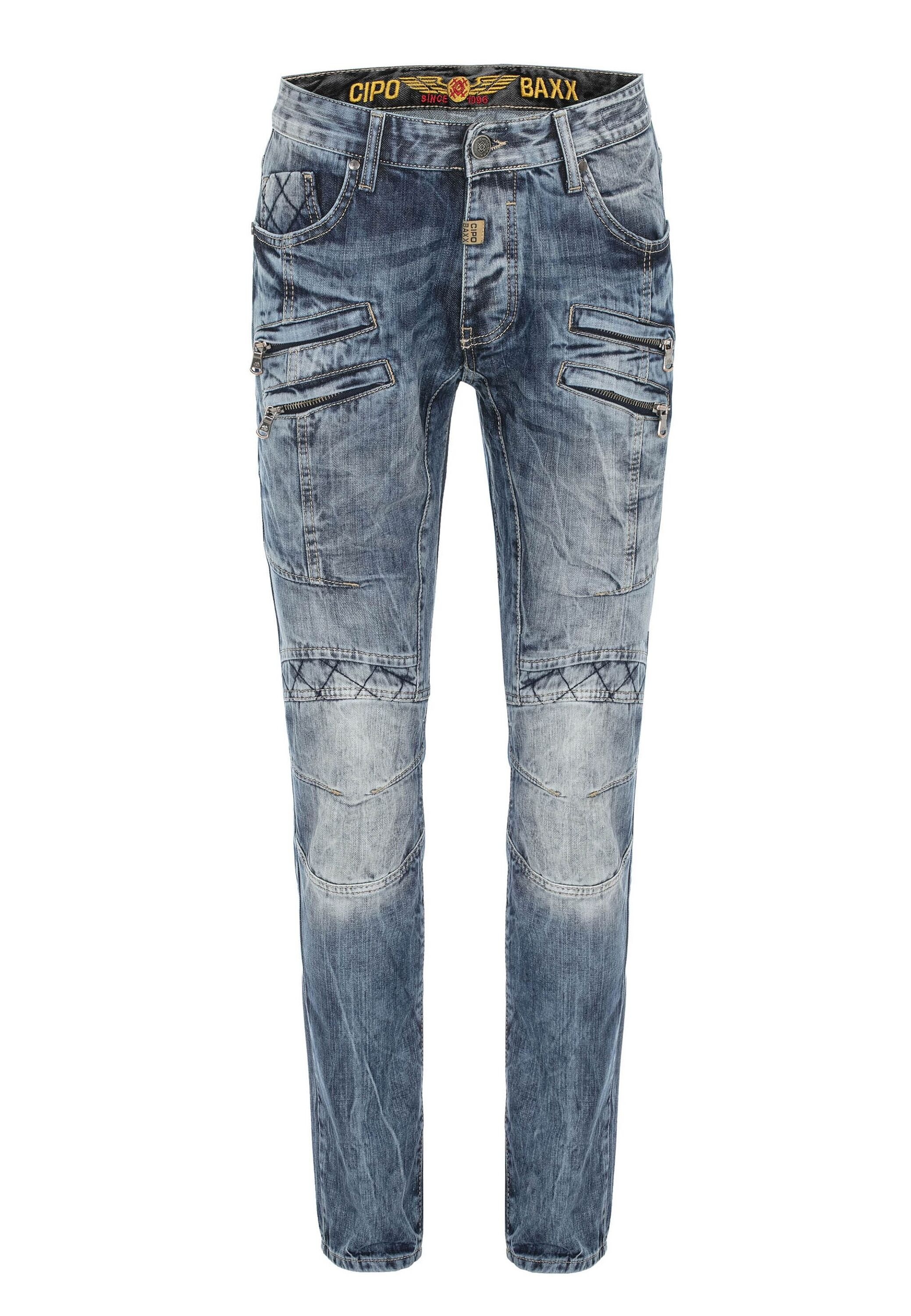 Cipo & Baxx 5-Pocket-Jeans »Jeans«, mit markanten Ziernähten, CD-510