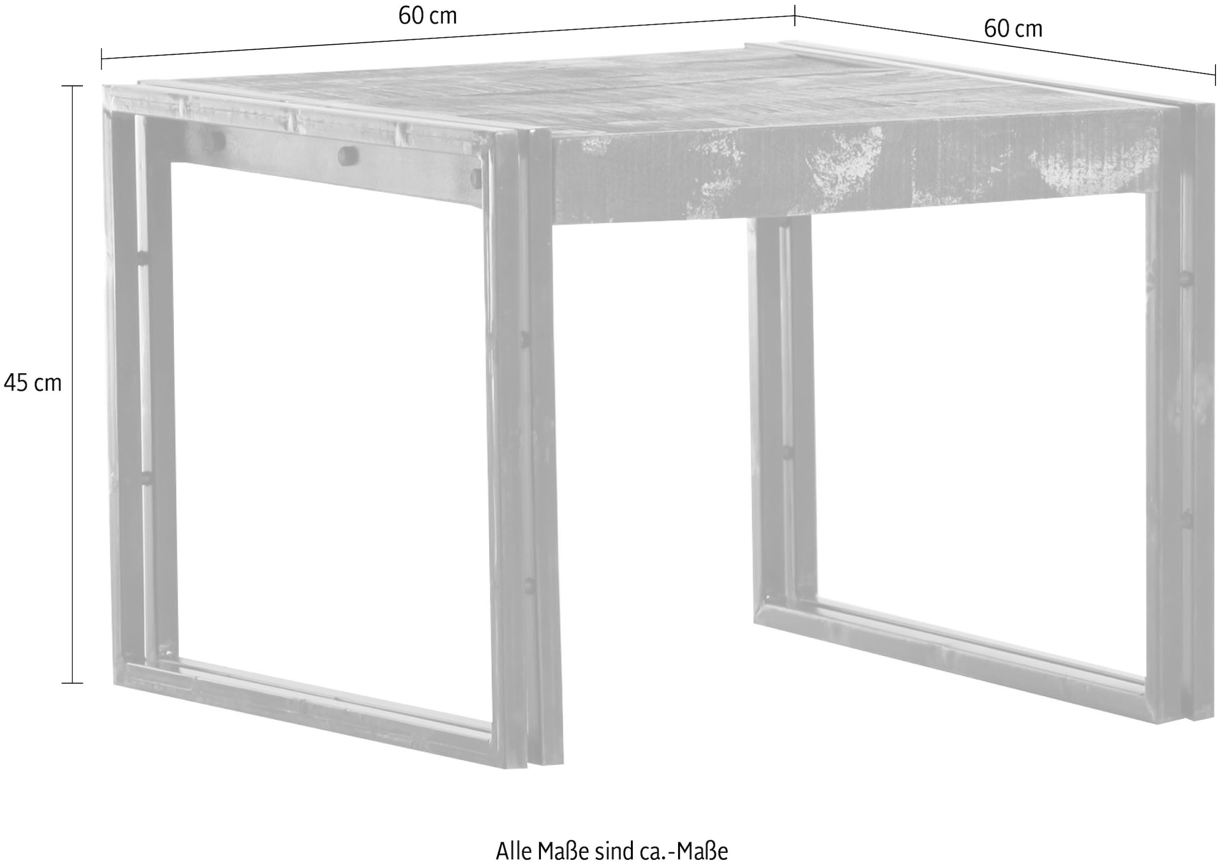 Gutmann Factory Couchtisch, im Industrial Design, quadratisch