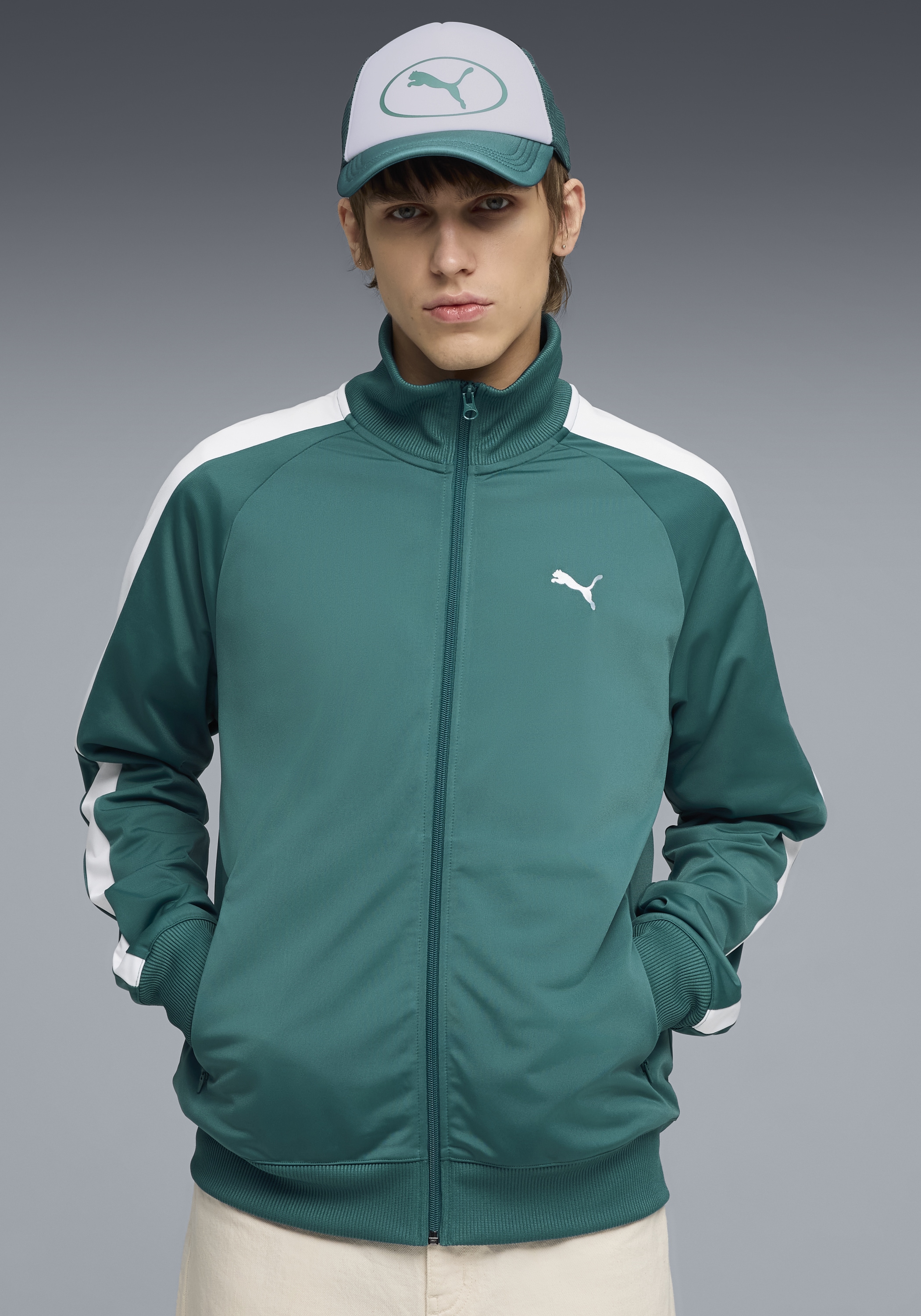 PUMA Trainingsjacke "T7 FOUNDATION POLY TRACK JACKET" ohne Kapuze ohne Kapu günstig online kaufen