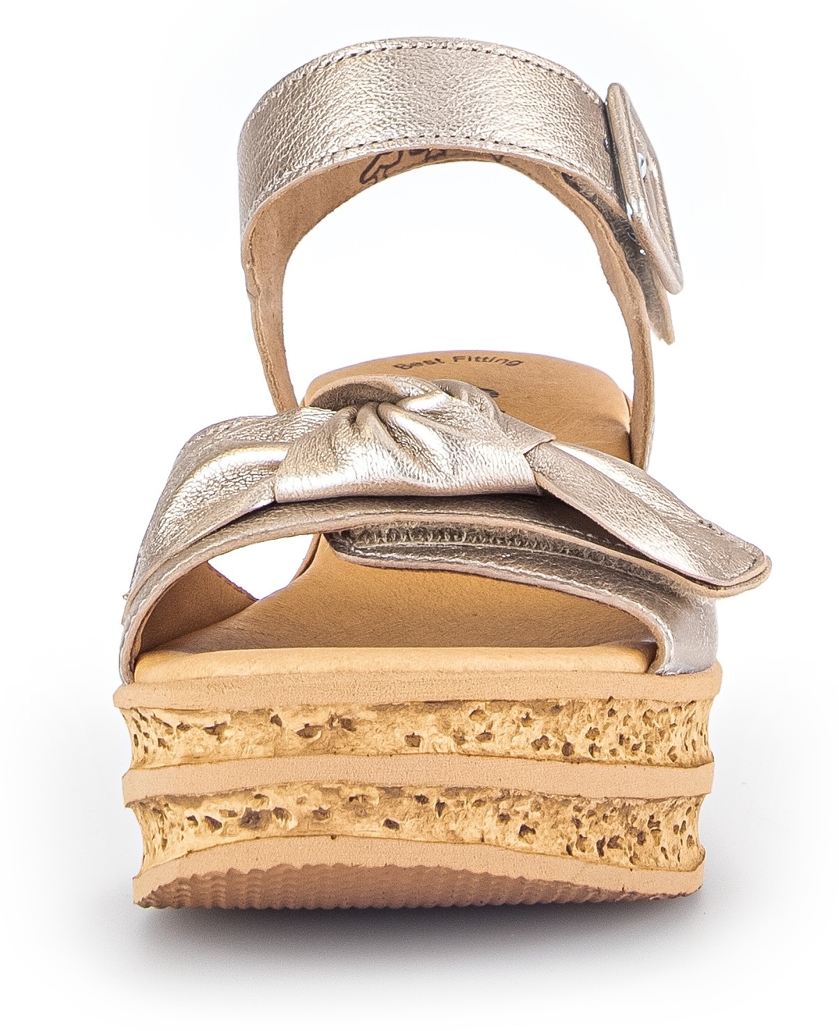 Keilsandalette GABOR "Keilsandalette", Damen, Gr. 42, gold, Schuhe 3
