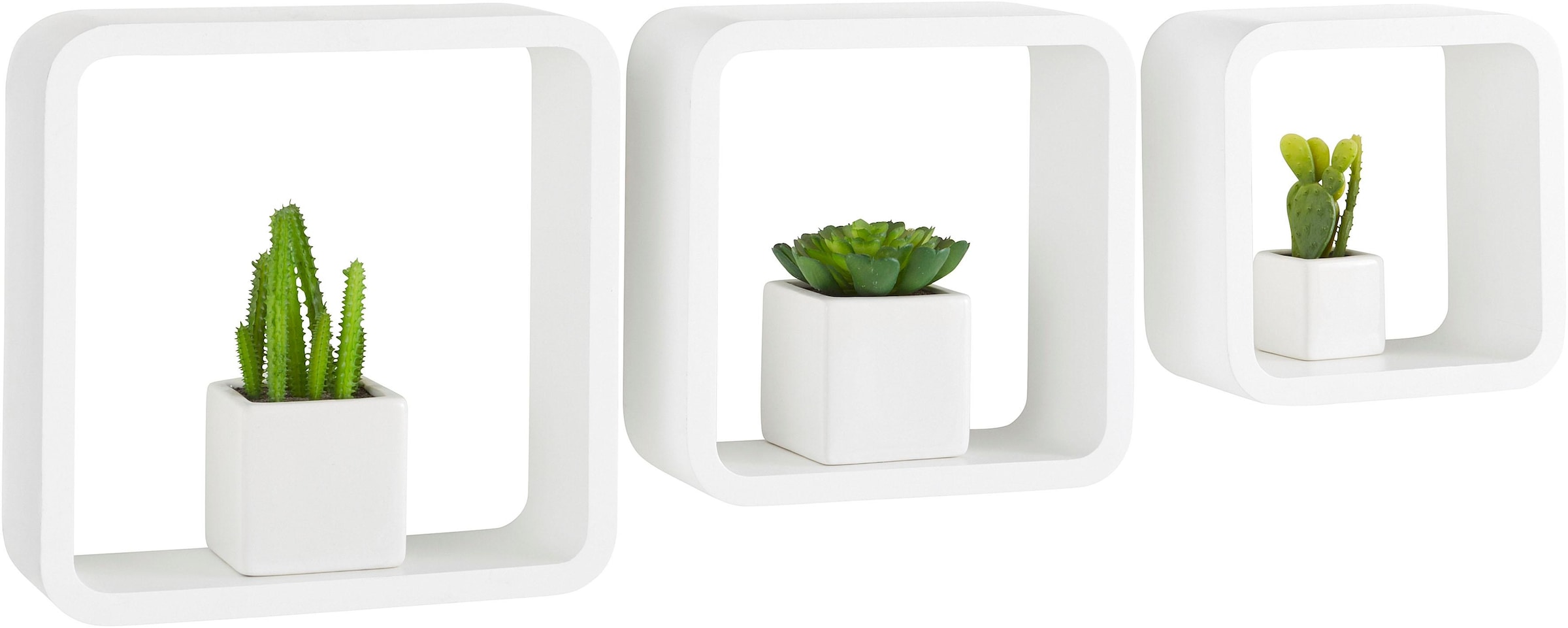 Home affaire Deko-Wandregal Set, 3-tlg. Set, 3 Stk. tlg. Dekoregal, Wanddek günstig online kaufen