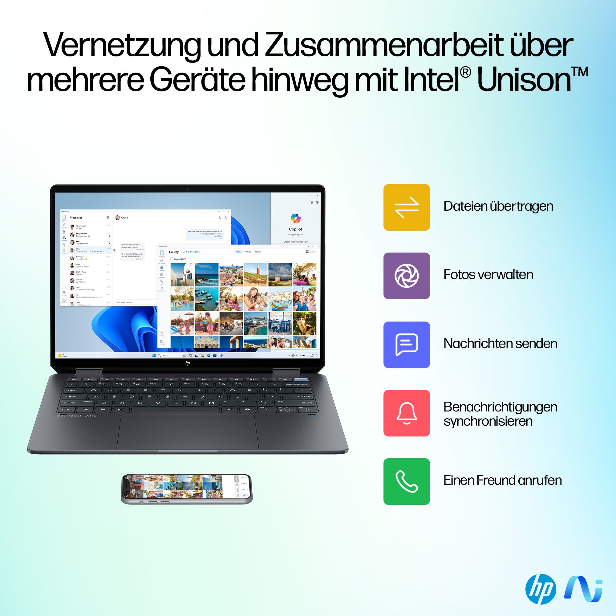 HP Convertible Notebook »HP OmniBook Flip 14-fh0079ng«, 35,6 cm, / 14 Zoll, Intel, Core Ultra 7, ARC, 2000 GB SSD