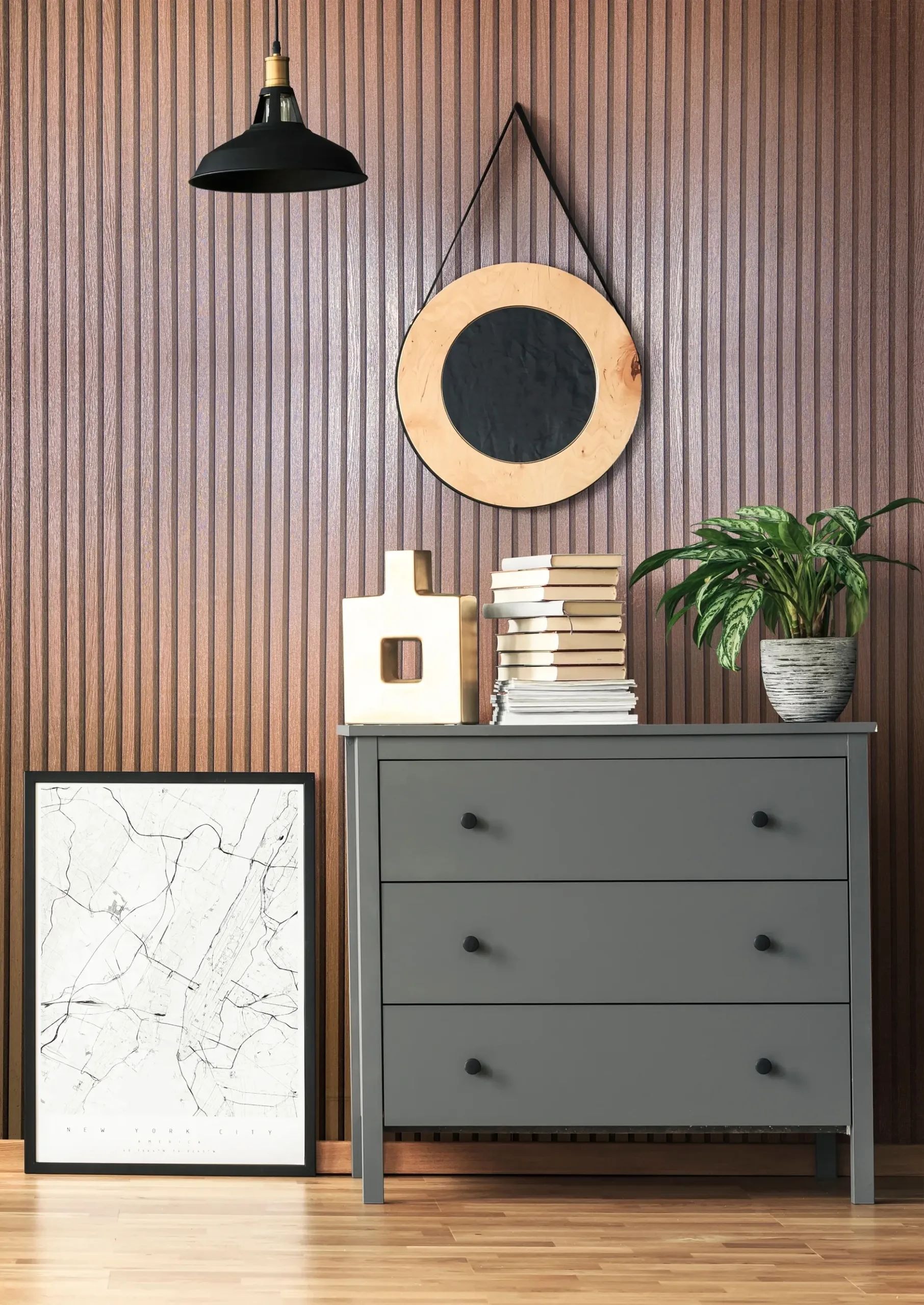 Marburg Vliestapete »Tapete Skandi Timber Wood«, uni, moderne Vliestapete für Wohnzimmer Schlafzimmer Küche