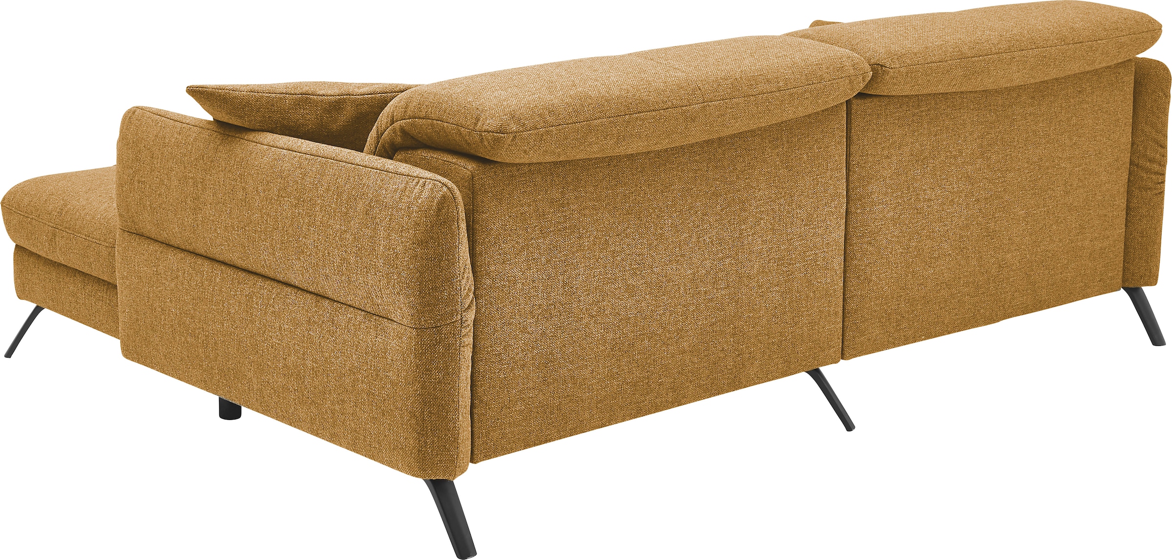 set one by Musterring Ecksofa »SO 4400 V« wahlweise mit motorischer Bettfunktion & Kopfverstellung, Fuß schwarz