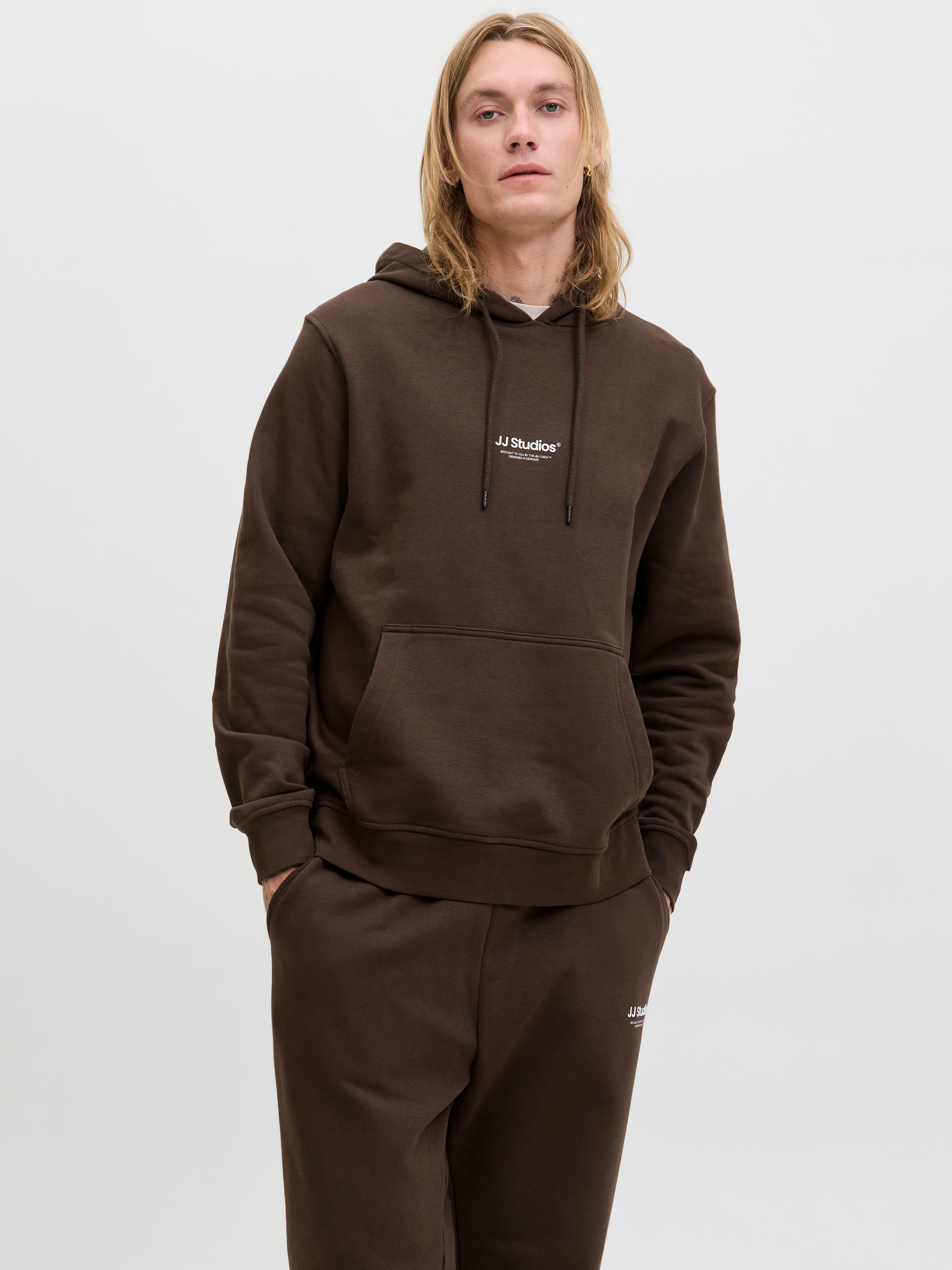 Jack & Jones "JJESOHO SWEAT HOOD NOOS", Baumwollmischung, relaxed fit