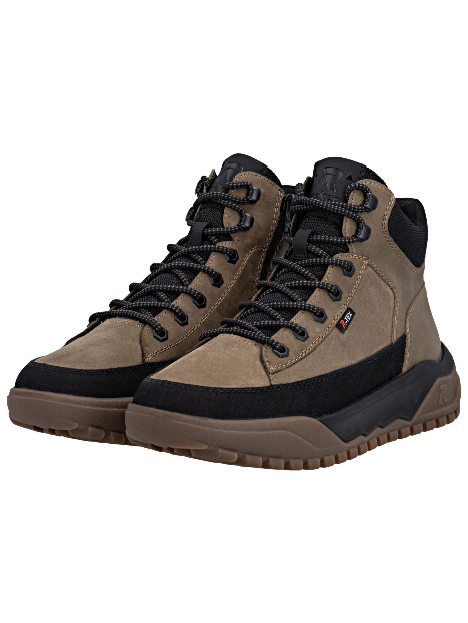 Schnürstiefelette RIEKER "Rieker Stiefelette Lederimitat", Herren, Gr. 44, schwarz, braun, Lederimitat, Schuhe Schnürstiefelette 3