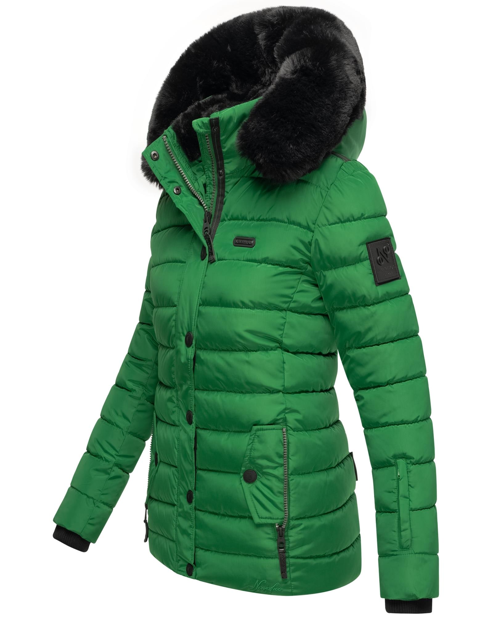 Navahoo Steppjacke »Milianaa«, mit Kapuze, Edle Winterjacke mit weicher Kunstfell-Kapuze