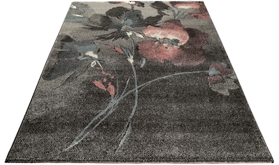 Home affaire Teppich »Lovis«, rechteckig, 14 mm Höhe, Blumen Design, Wohnzimmer kaufen