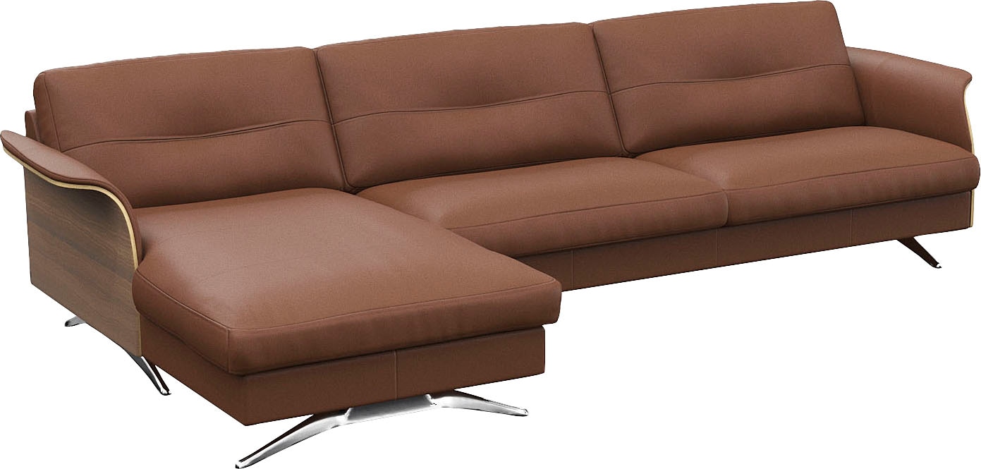 FLEXLUX Ecksofa »Glow Designsofa, bequem und komfortabel durch hochwertigen Sitzaufbau«, L-Form, Modernes skandinavisches Design